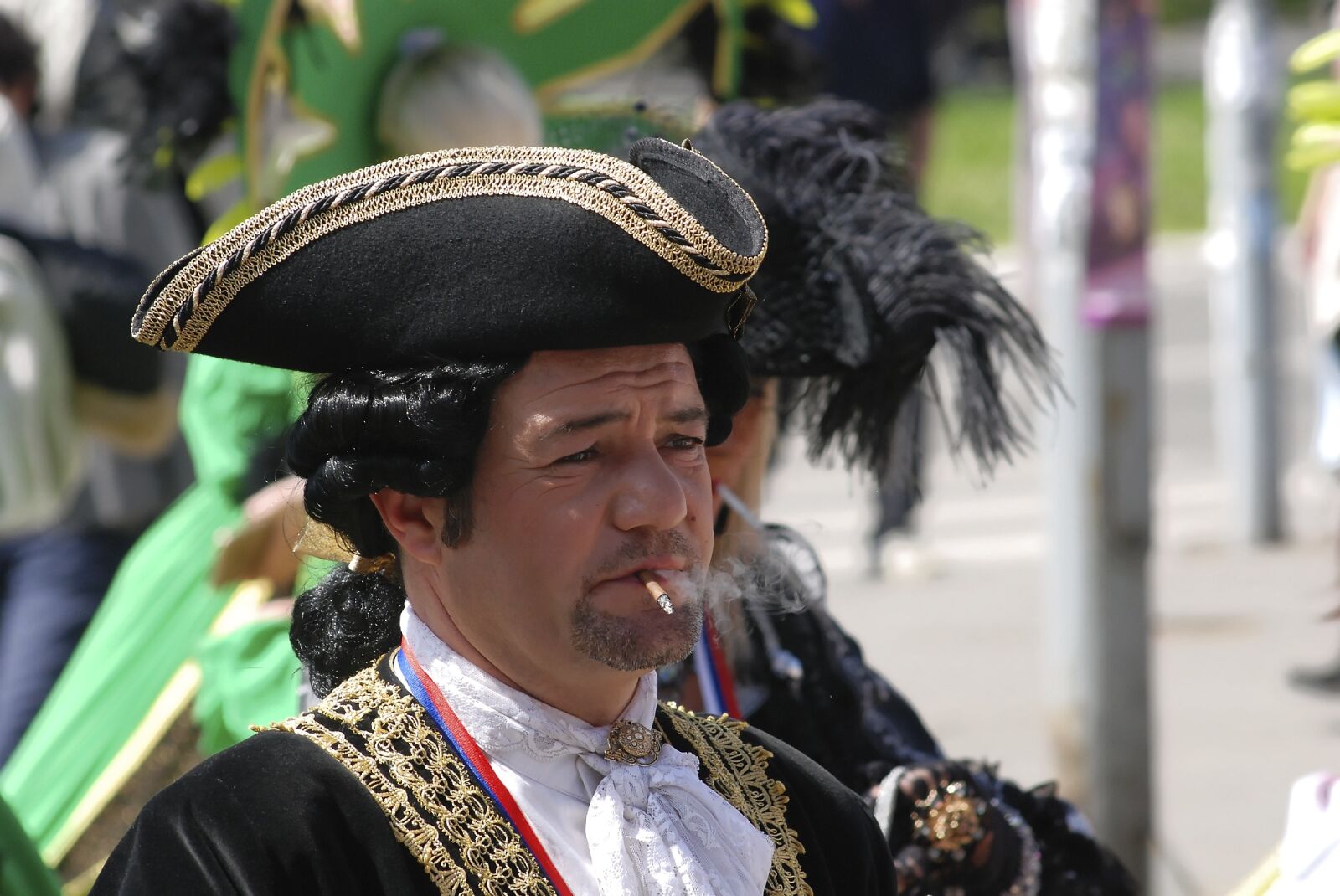 Nikon D80 sample photo. Carneval, smoker, mask photography