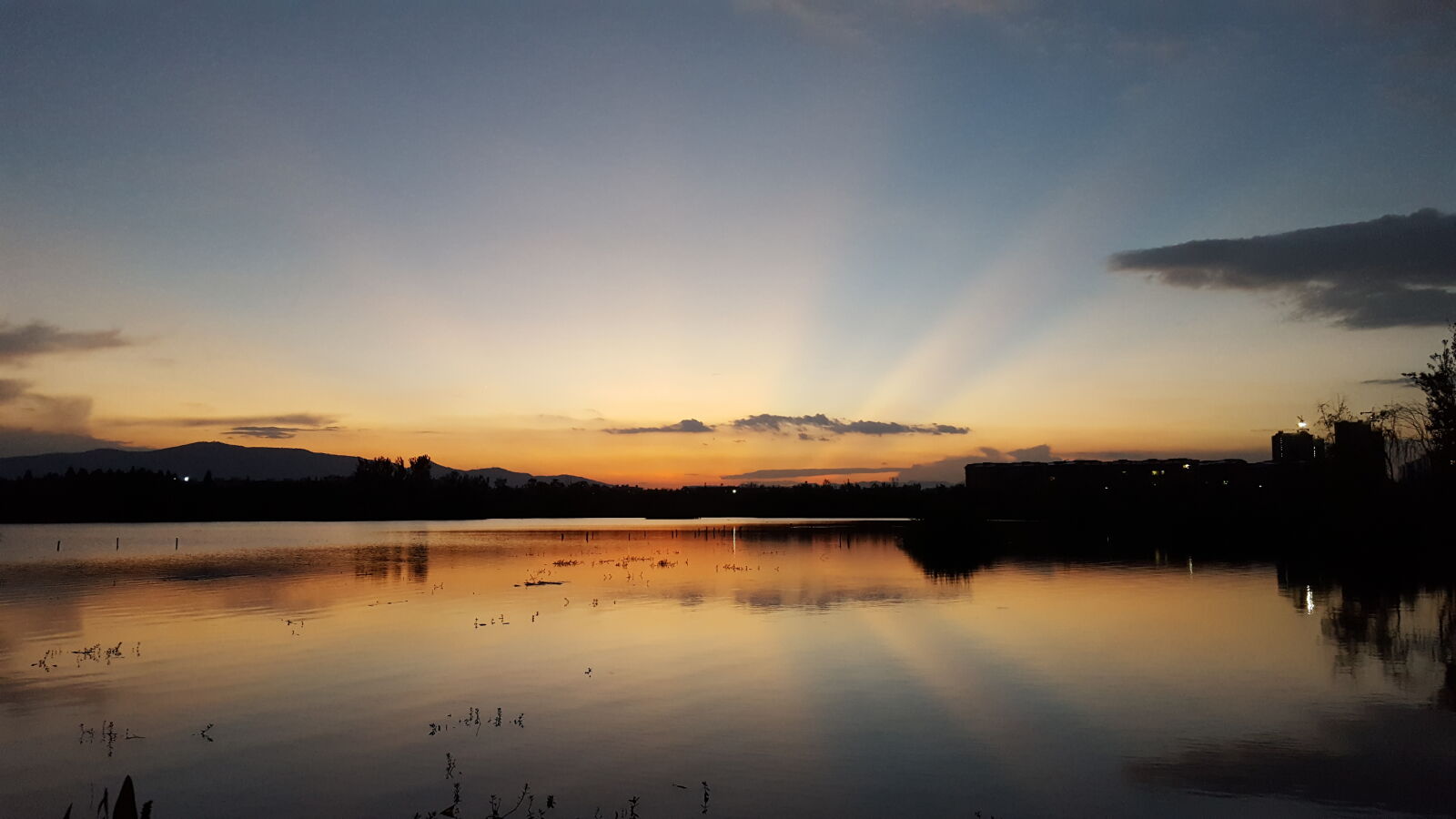 Samsung Galaxy S6 sample photo. Gold, lake, park, sky photography