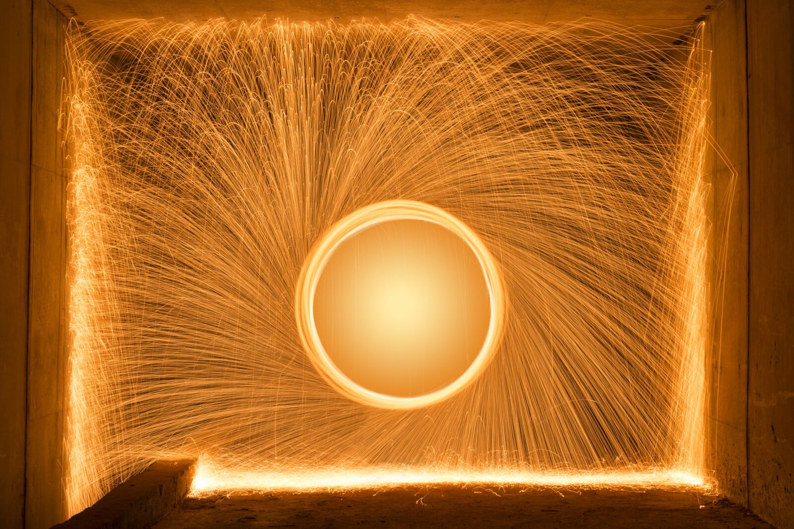 Canon EOS 70D + Canon EF 50mm F1.8 STM sample photo. Light painting, round, tunnel photography