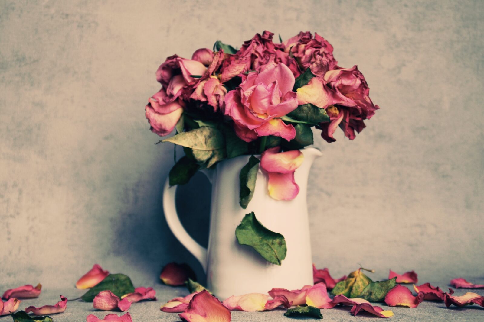 Canon EOS 2000D (EOS Rebel T7 / EOS Kiss X90 / EOS 1500D) sample photo. Roses, bouquet, faded photography
