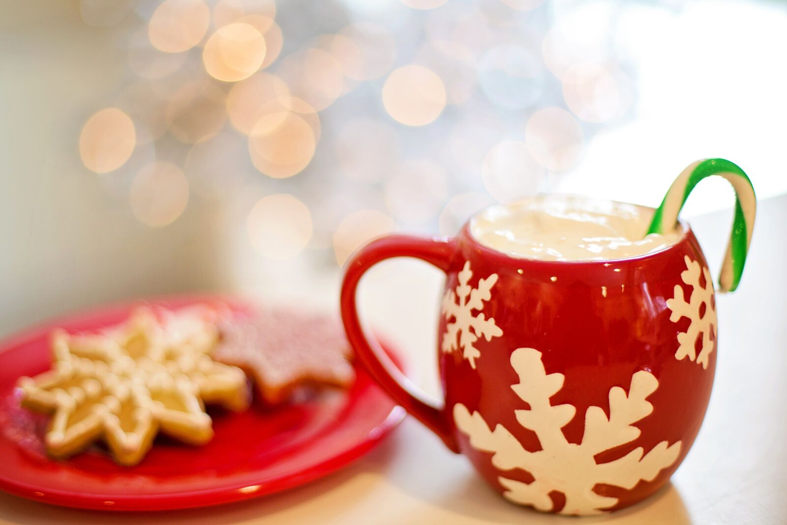 Canon EF 50mm F1.4 USM sample photo. Christmas, cookies, hot chocolate photography