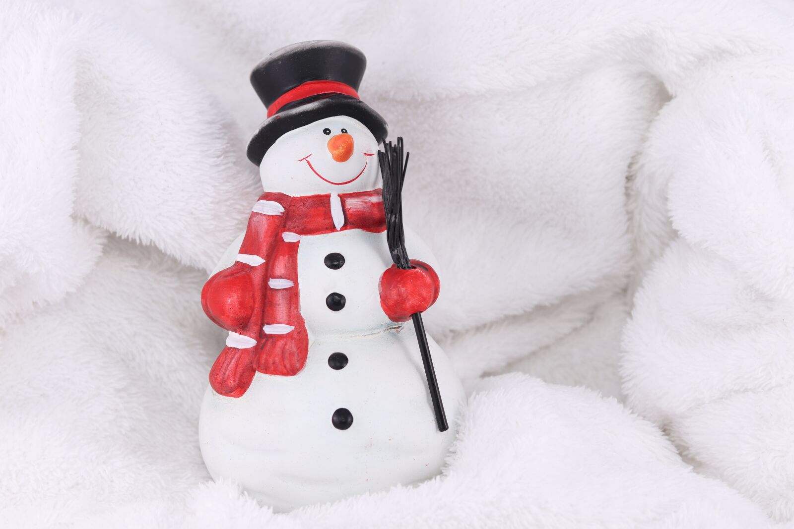 Canon EOS 800D (EOS Rebel T7i / EOS Kiss X9i) + Canon EF 50mm F1.8 STM sample photo. Snowman, hat, winter photography