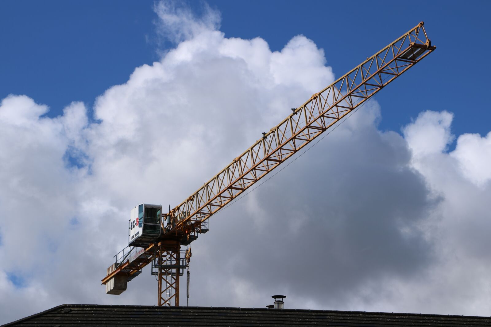 Canon EOS 760D (EOS Rebel T6s / EOS 8000D) sample photo. Crane, sky, clouds photography