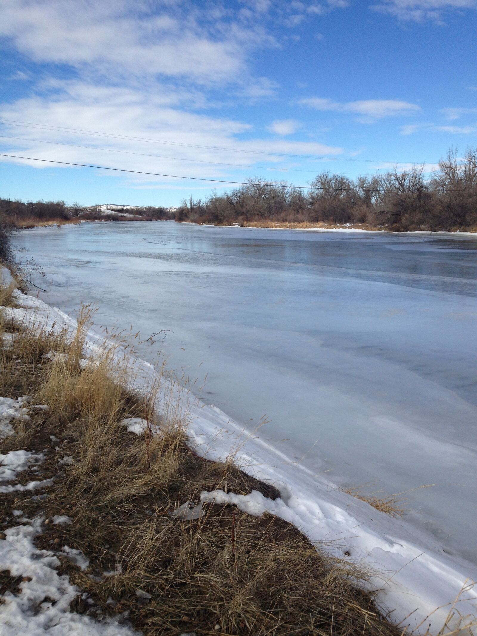 Apple iPhone 4S sample photo. River, wyoming, winter photography