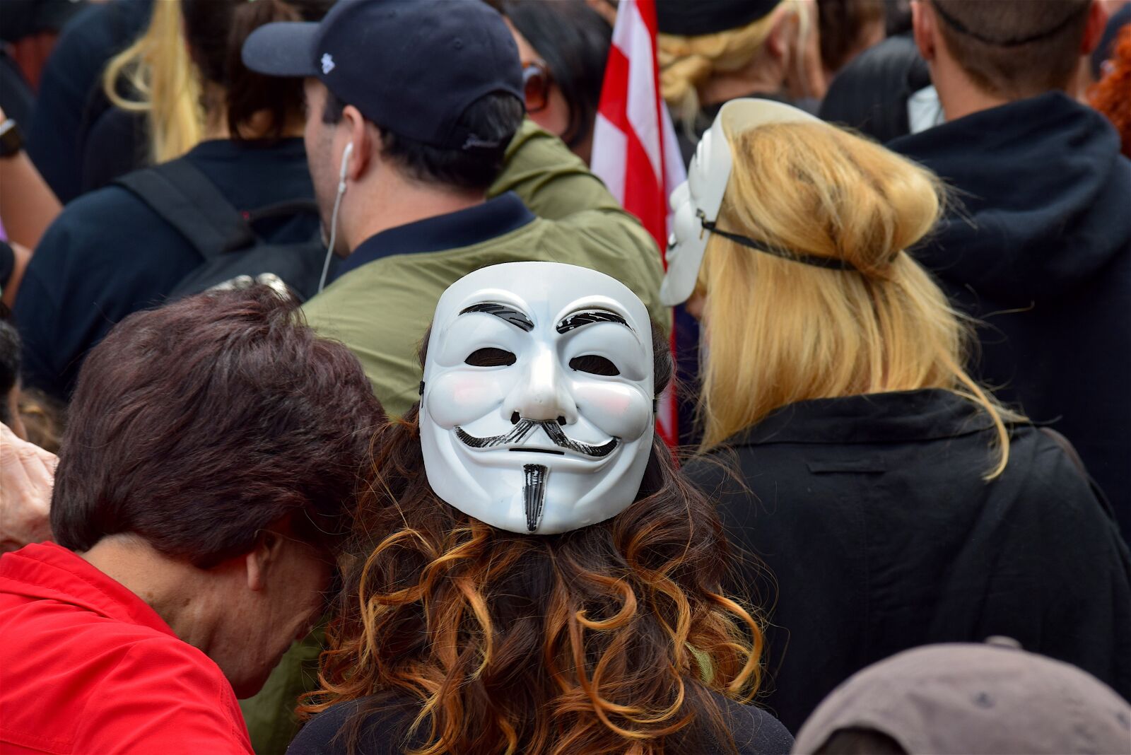 Nikon D3300 sample photo. Woman, protester, mask photography