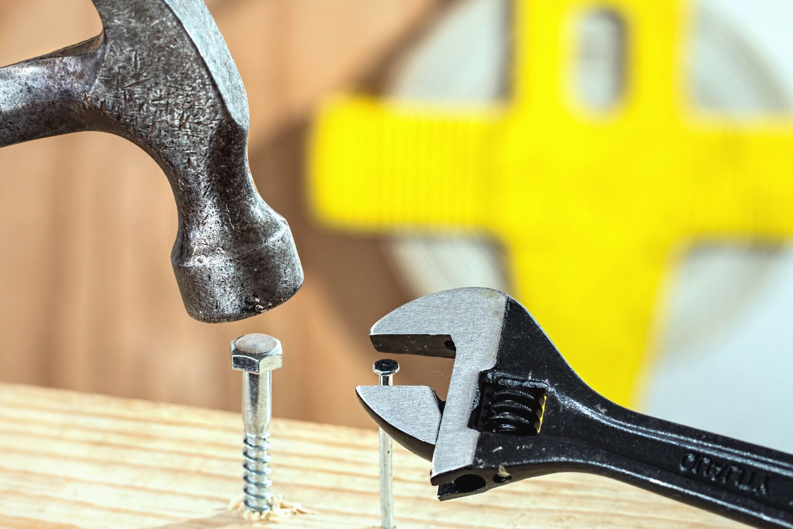 Canon EOS 70D sample photo. Hammer, nail, screw, screwdriver photography