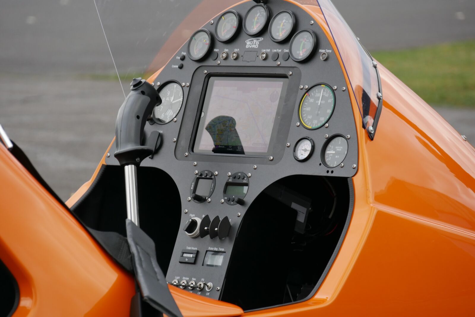 Panasonic DMC-G70 sample photo. Cockpit, gyrocopter, flight instruments photography