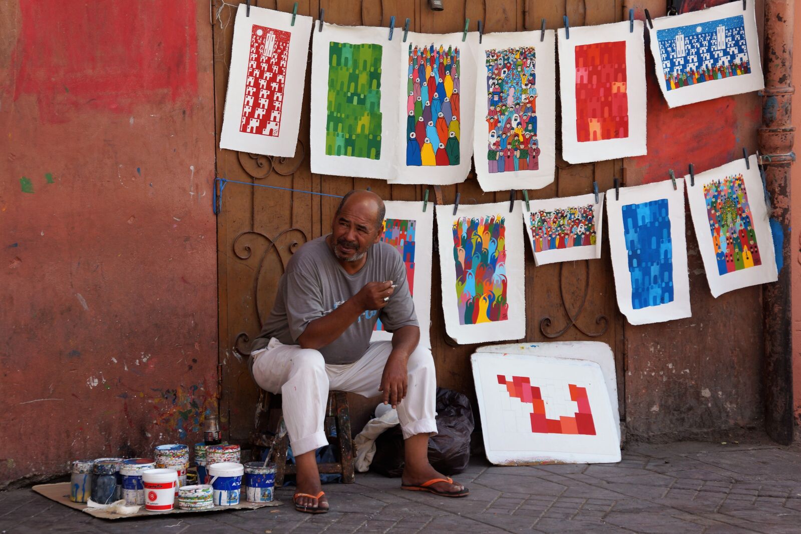 Sony Alpha NEX-7 sample photo. Artist, morocco, paintings photography