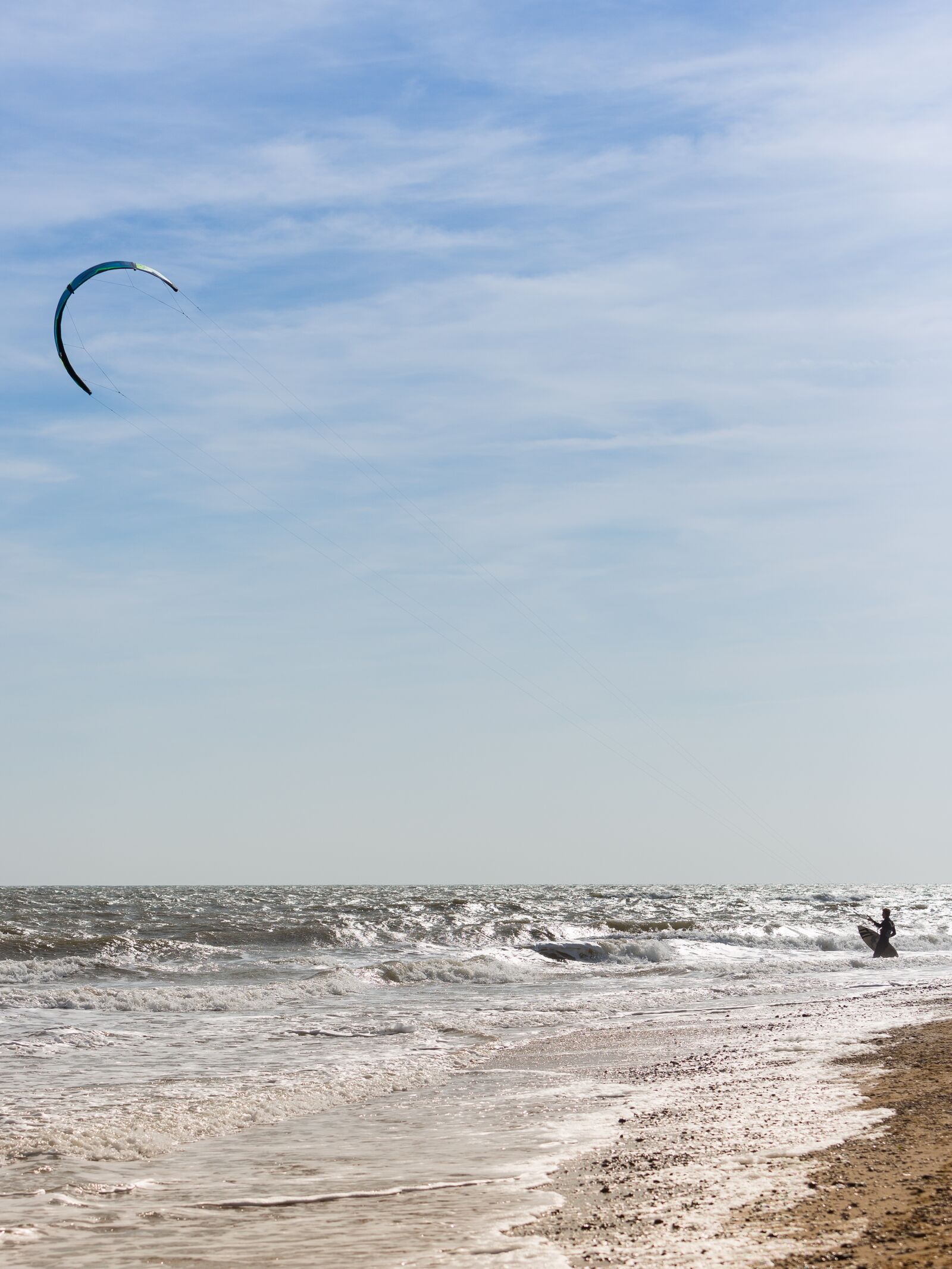 Canon EF 70-200mm F2.8L IS USM sample photo. Kite surfer, wind, sea photography