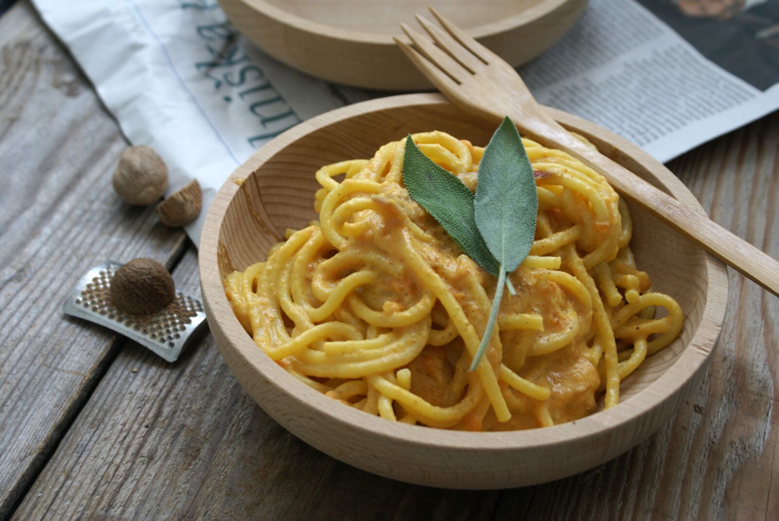 Sony Alpha DSLR-A100 sample photo. Pumpkin pasta, pasta, food photography