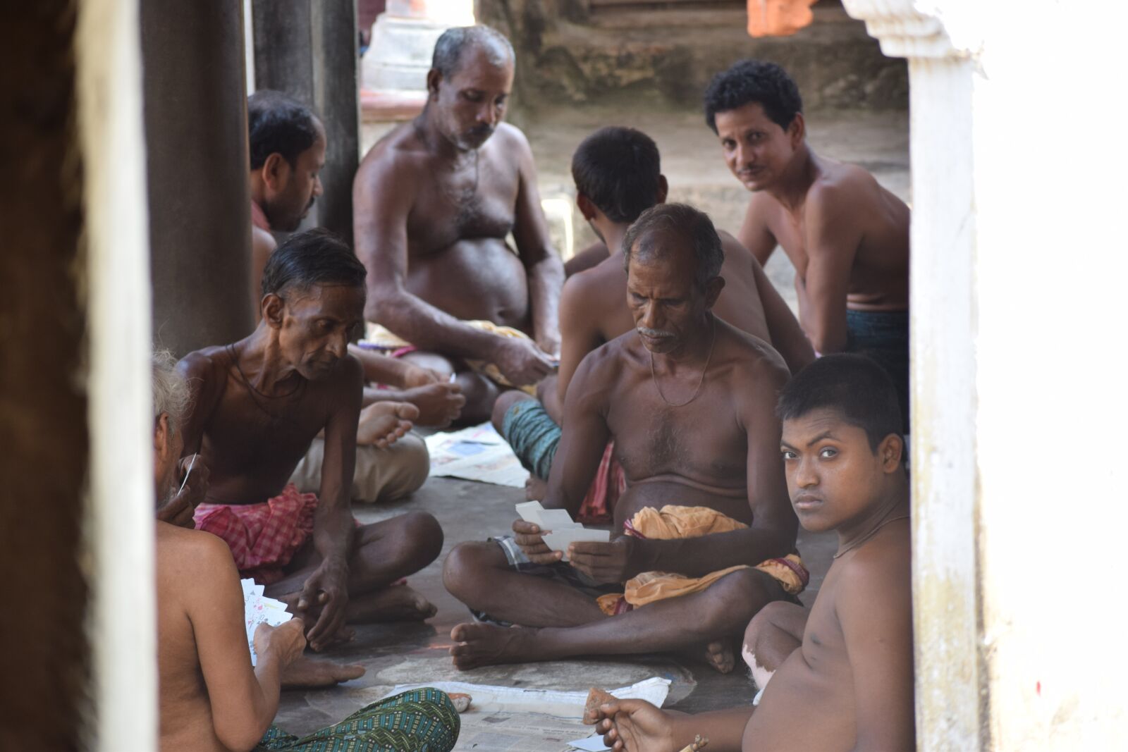 Nikon D3300 sample photo. Playing, card, village photography