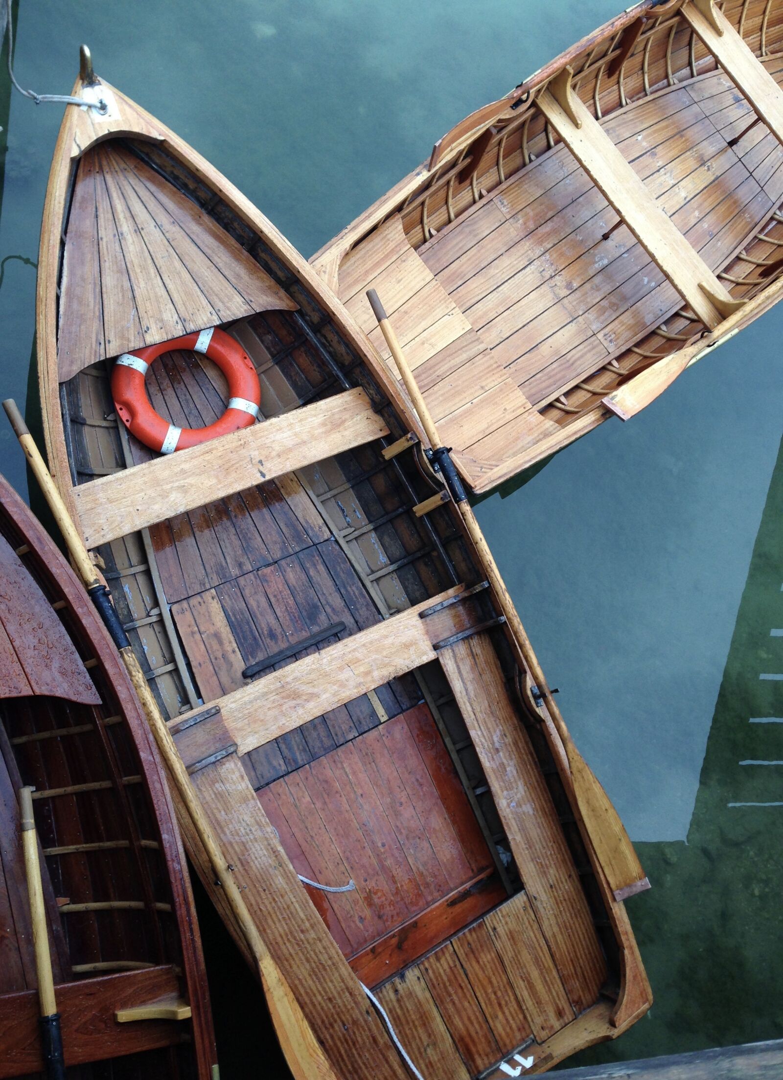 iPhone 5 back camera 4.12mm f/2.4 sample photo. Lake braies, wooden boat photography