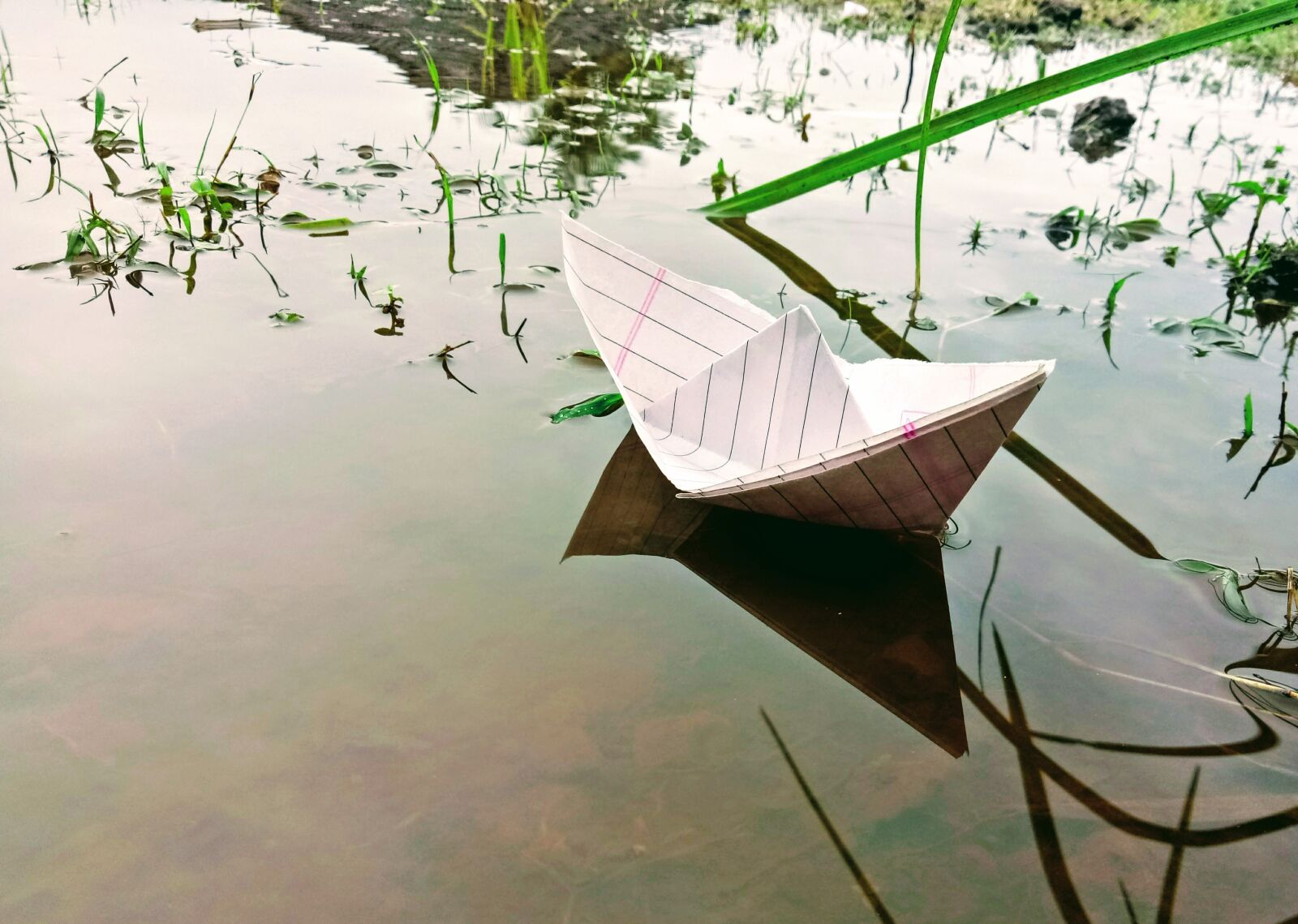 OPPO A1601 sample photo. Childhood, paper boat, simple photography