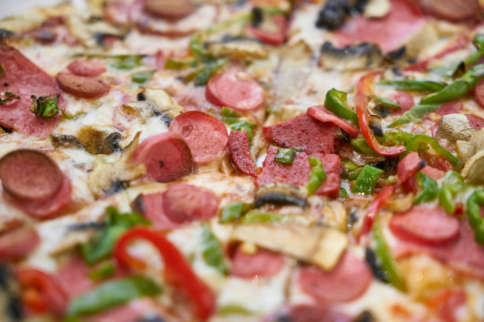 Sony a7R II sample photo. Pizza, dough, salam photography