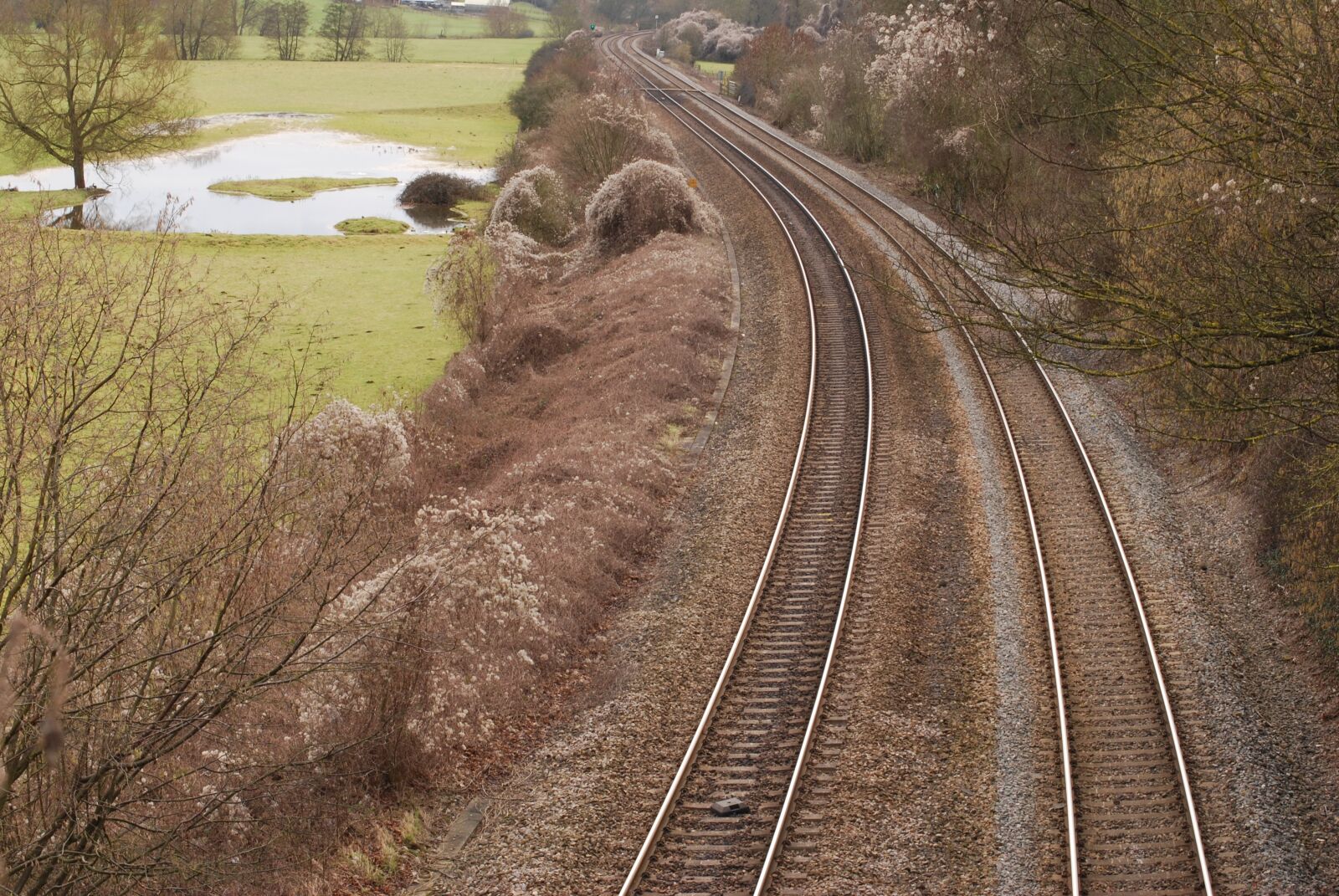 Nikon D60 sample photo. Railway tracks, countryside, railroad photography