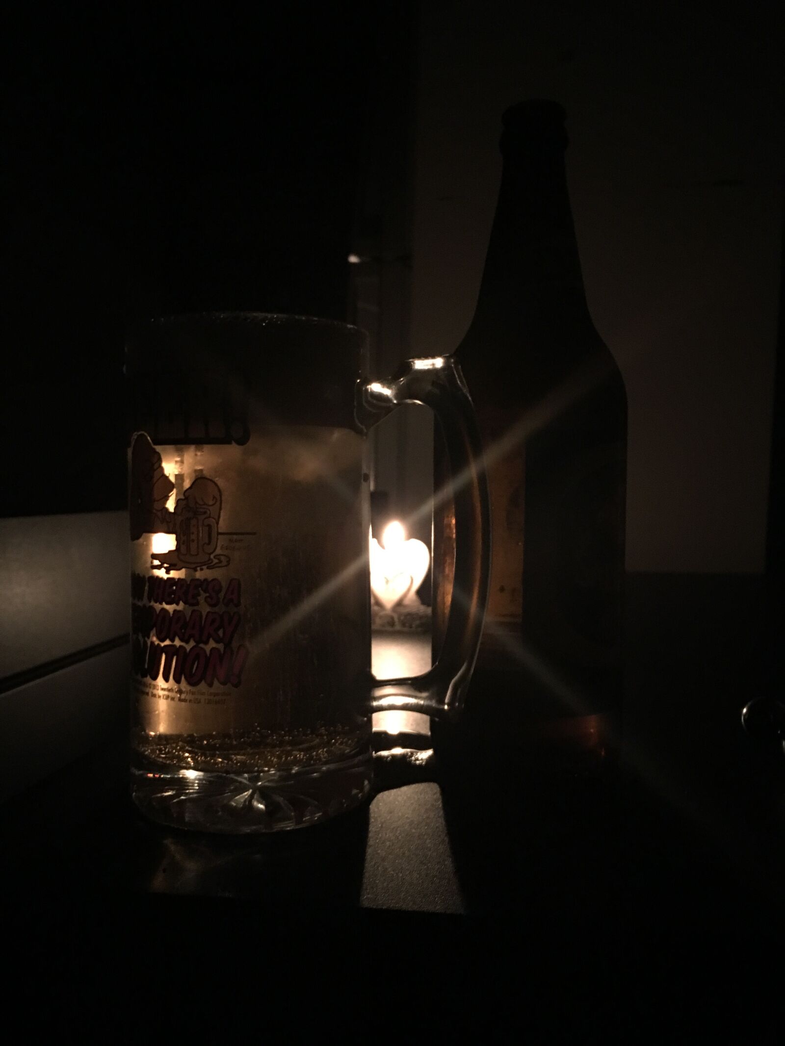 iPad Pro back camera 4.15mm f/2.2 sample photo. Night, loneliness, beer photography