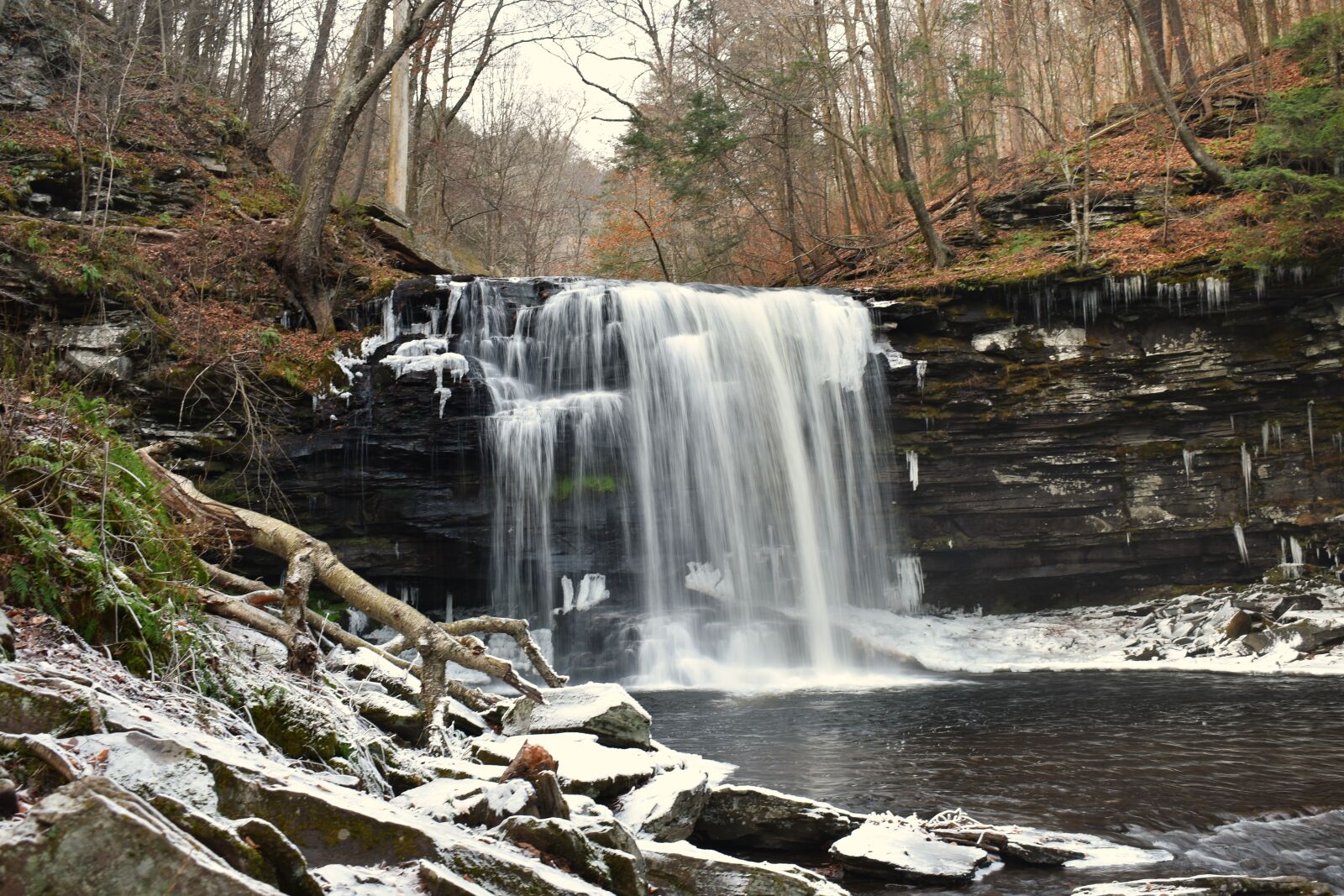 Nikon D3400 sample photo. Statepark, waterfall photography