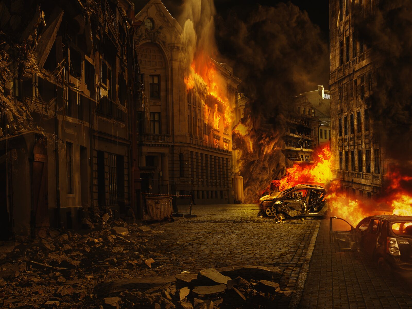 Nikon Coolpix L120 sample photo. City, war, destroyed photography
