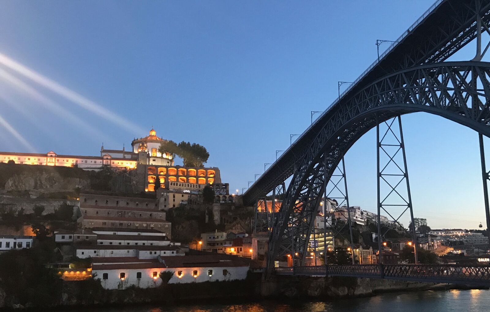 Apple iPhone 7 sample photo. Porto, ponte, bridge dusk photography