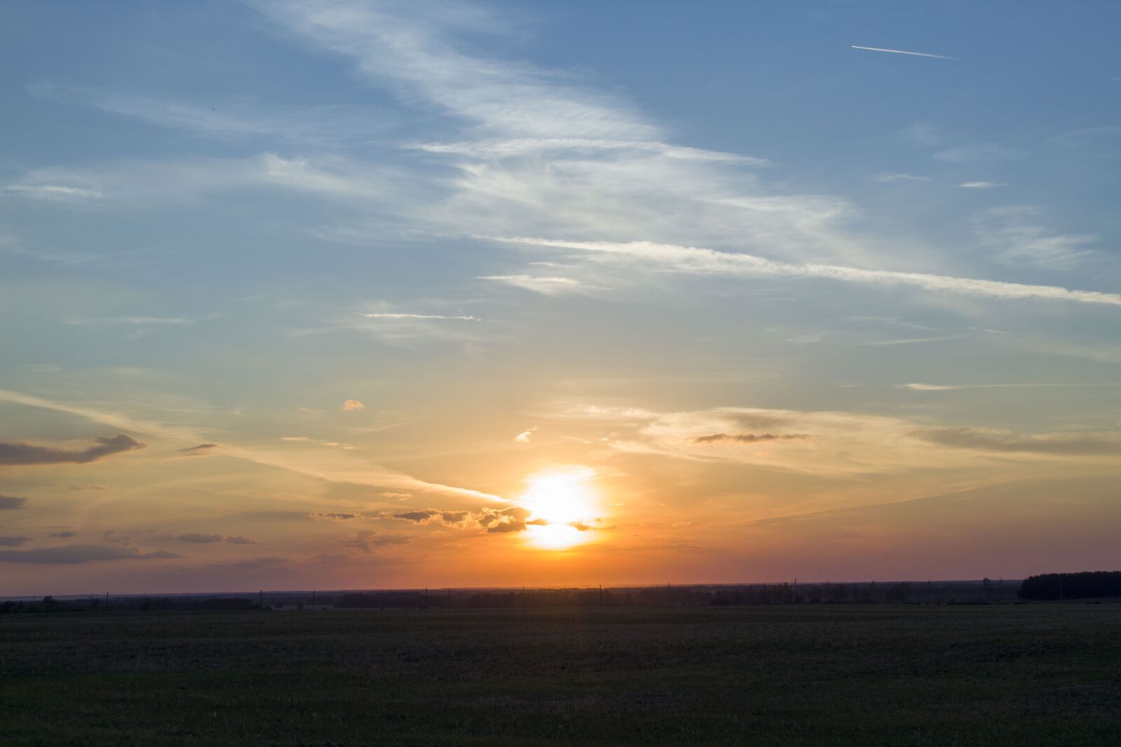 Canon EOS 4000D (EOS Rebel T100 / EOS 3000D) sample photo. Field, sunset, sun photography