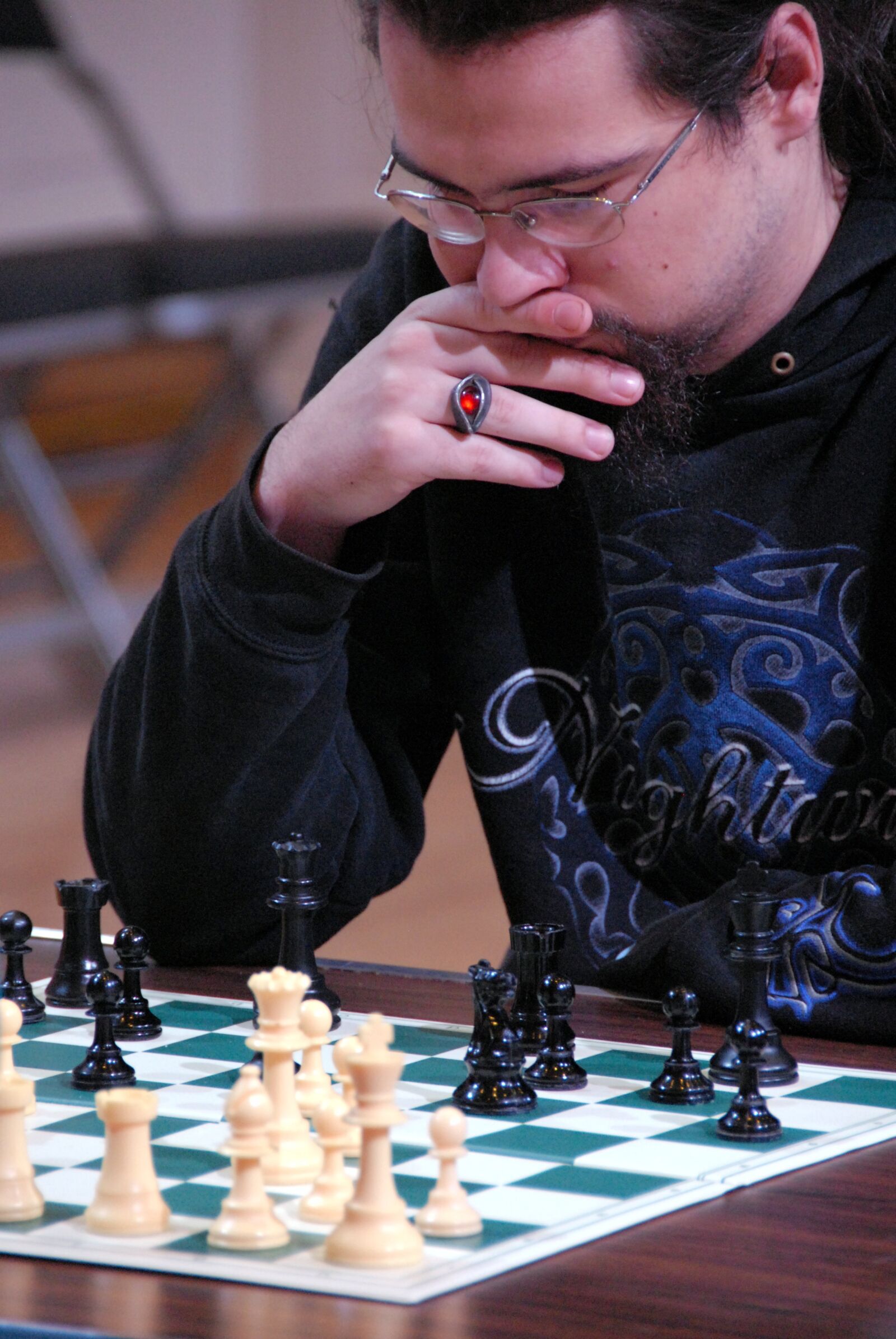 Nikon D200 sample photo. Chess, man, game photography