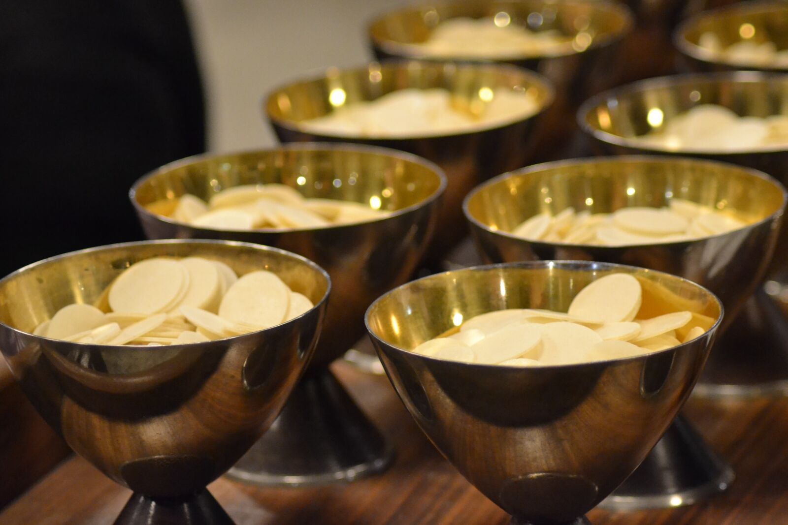 Nikon D3100 sample photo. Host, ciborium, communion photography