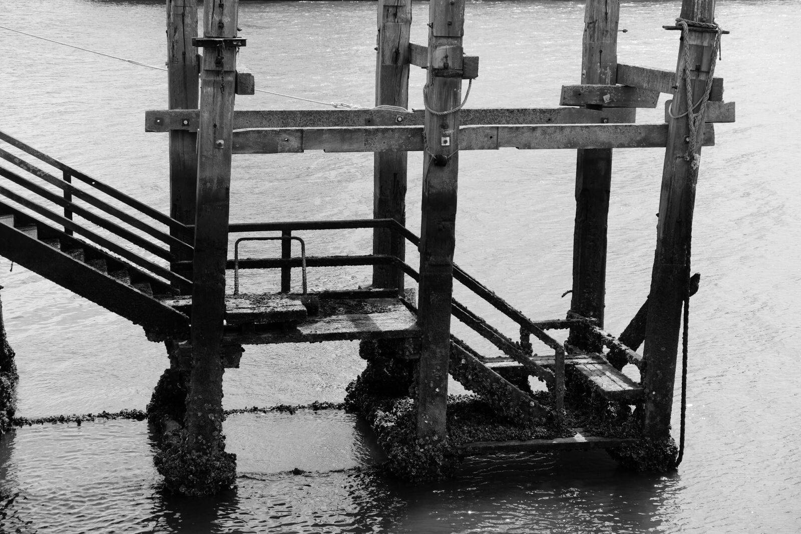 Fujifilm XF 18-135mm F3.5-5.6 R LM OIS WR sample photo. Black and white, sea photography