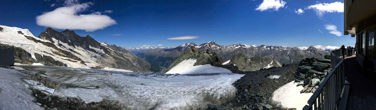 iPhone 7 Plus back camera 3.99mm f/1.8 sample photo. Allalin, swiss mountains, panorama photography