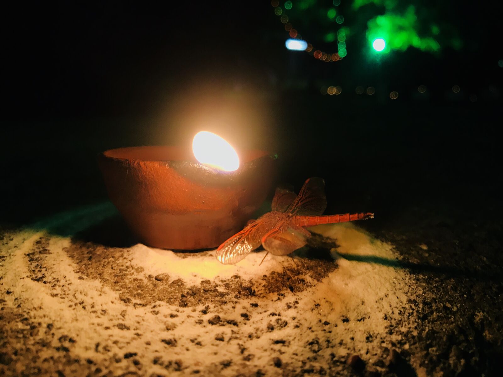 iPhone 7 Plus back dual camera 3.99mm f/1.8 sample photo. Diwali, diya, hindu photography