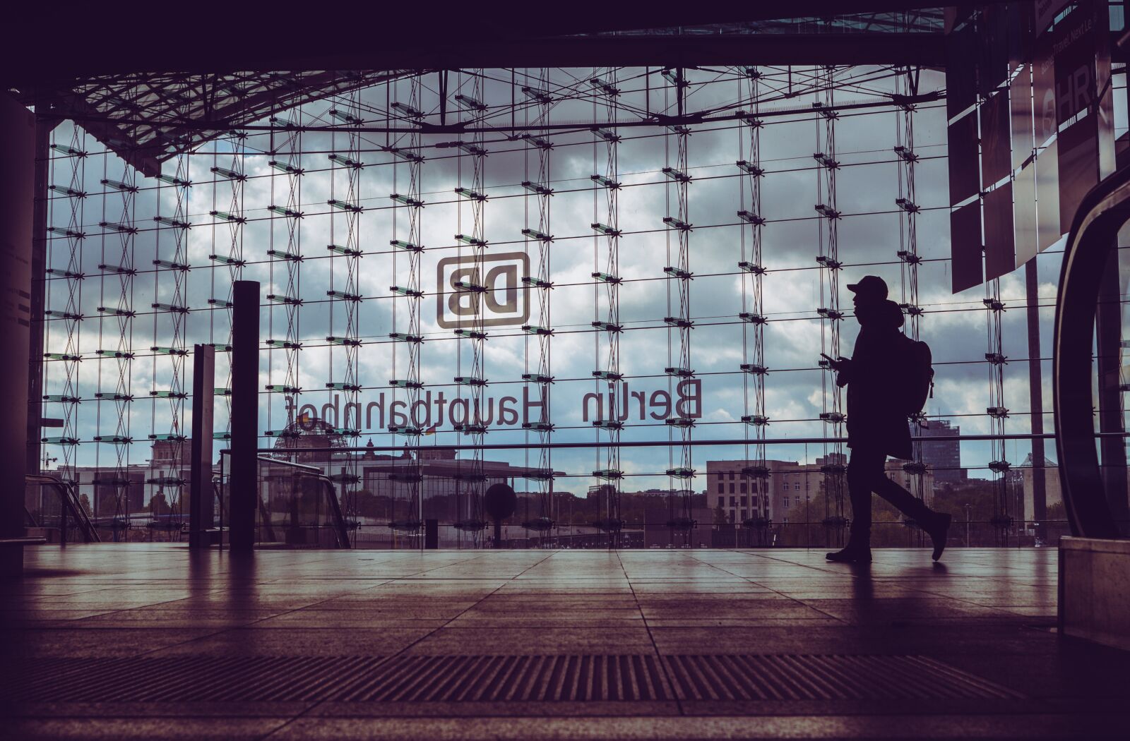 Nikon D610 sample photo. Railway station, berlin, glass photography
