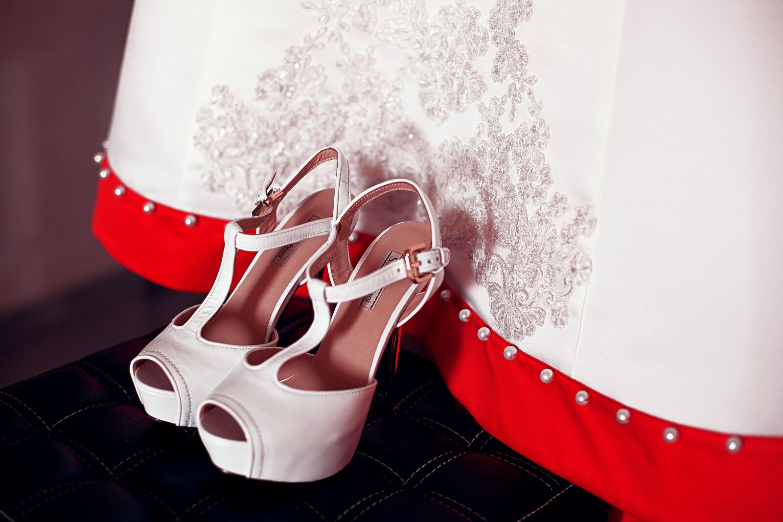 Canon EF 50mm F1.4 USM sample photo. Shoes, wedding dress, wedding photography
