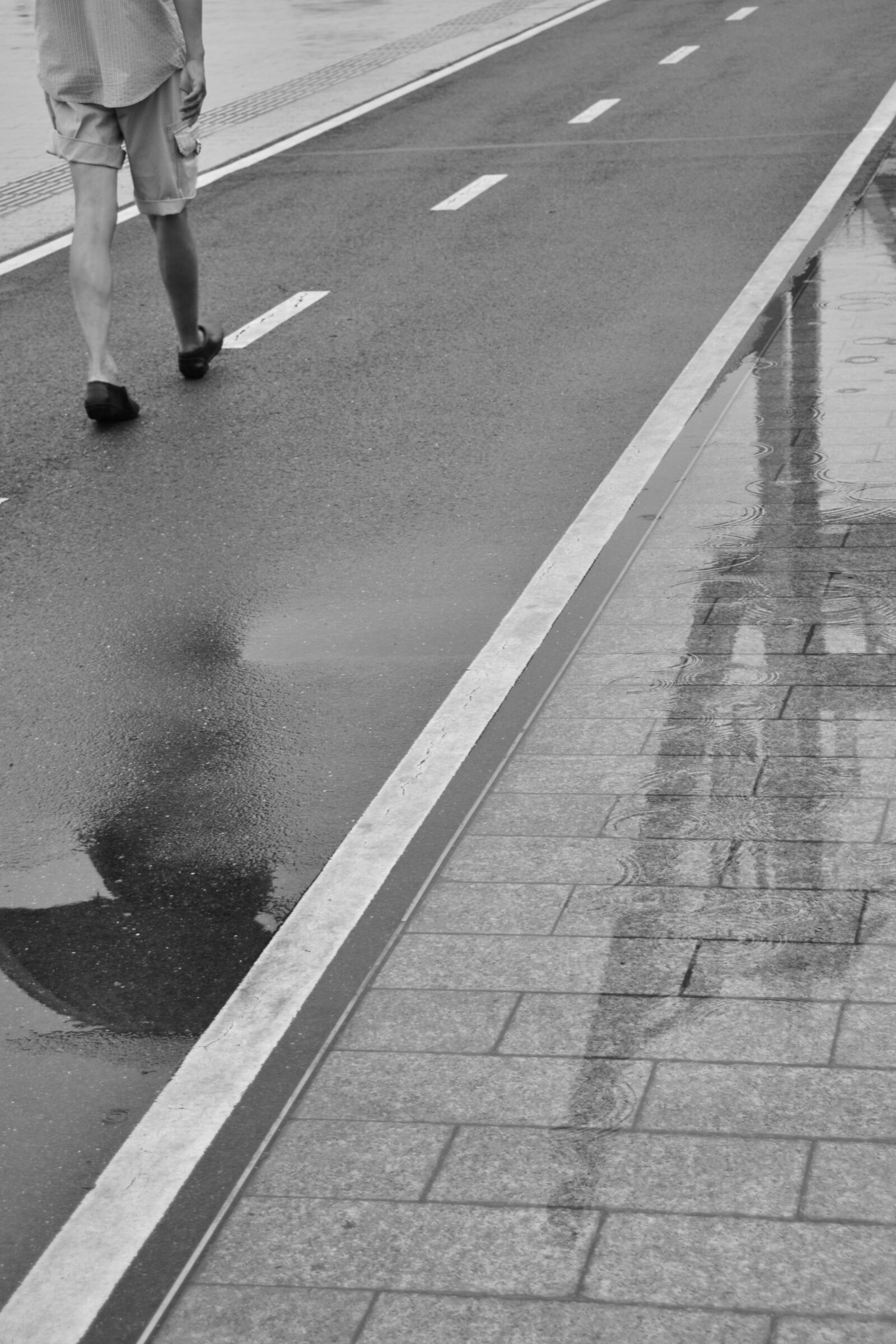 Nikon D3100 sample photo. Rain, reflection, street scene photography