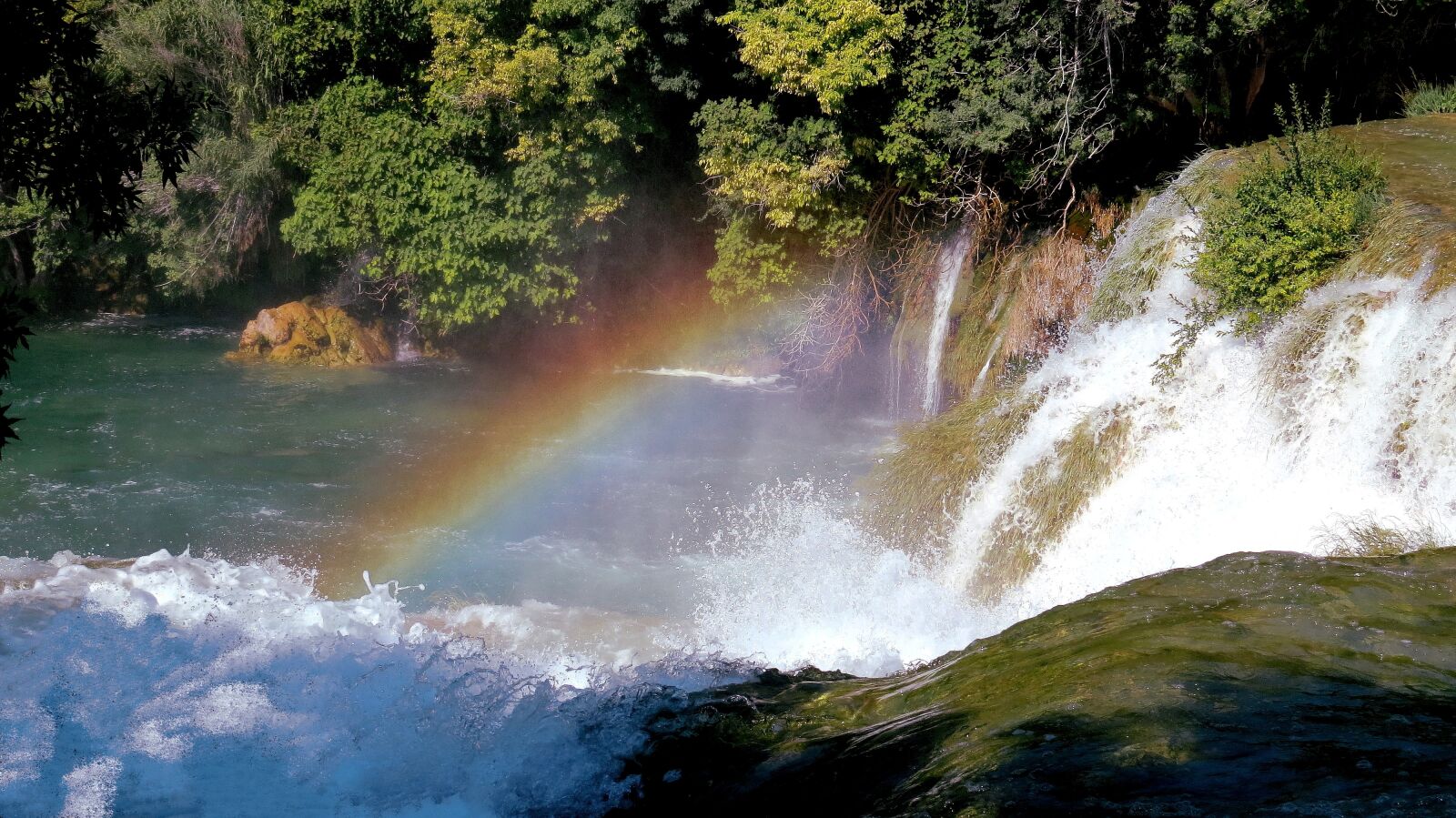 Canon PowerShot SX50 HS sample photo. Screen, rainbow colors, waterfall photography