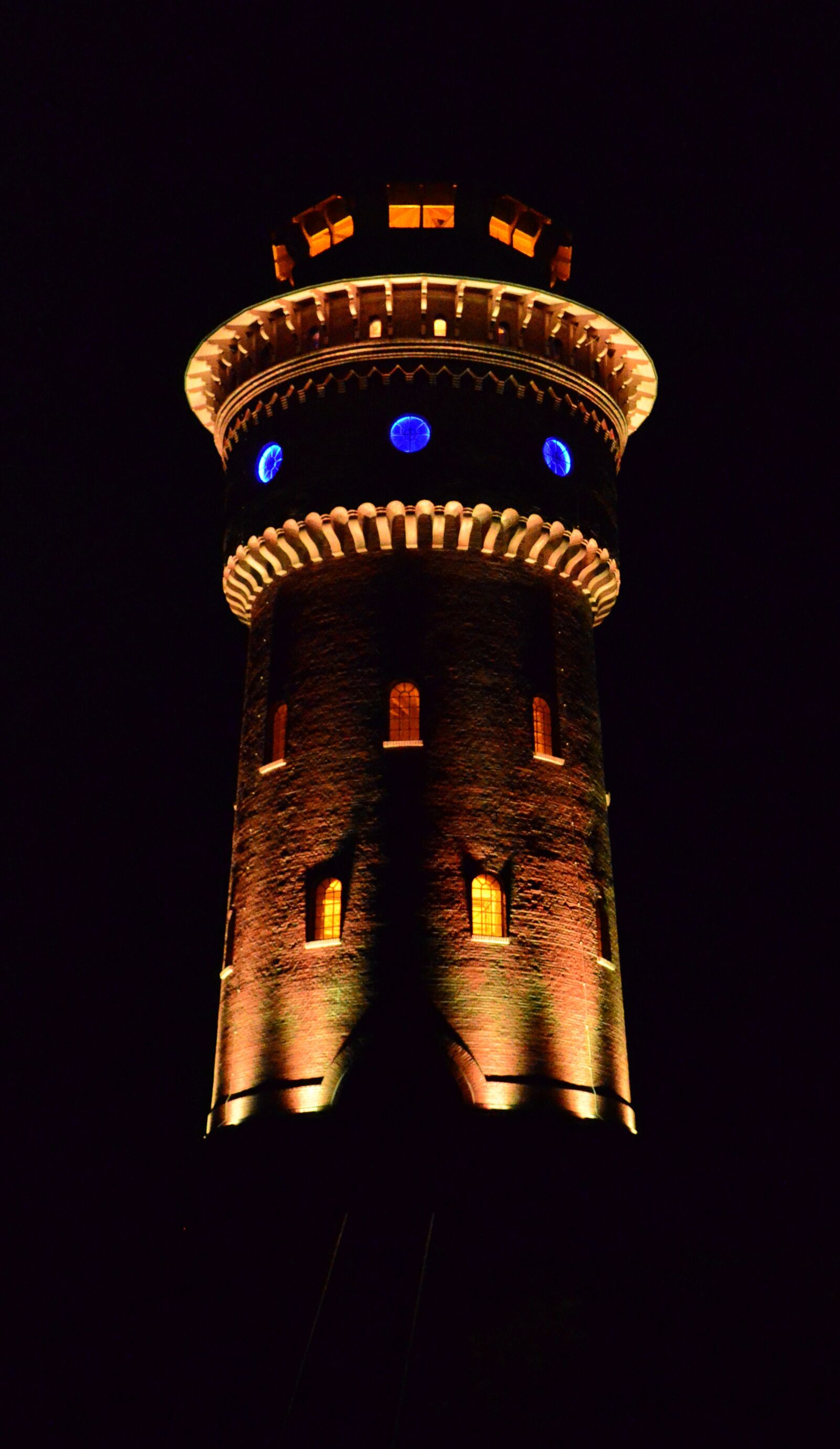 Nikon D5100 sample photo. Led lighting, water tower photography