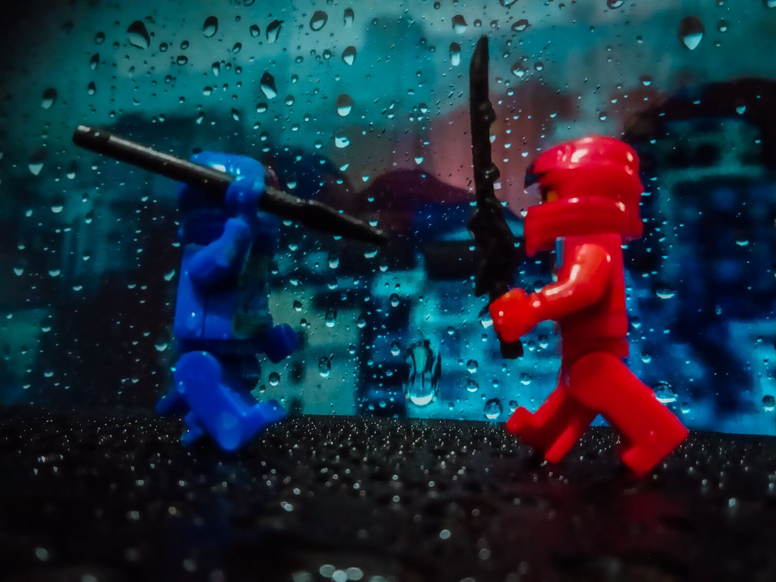 Realme C2 sample photo. Mobile, toys, ninja photography