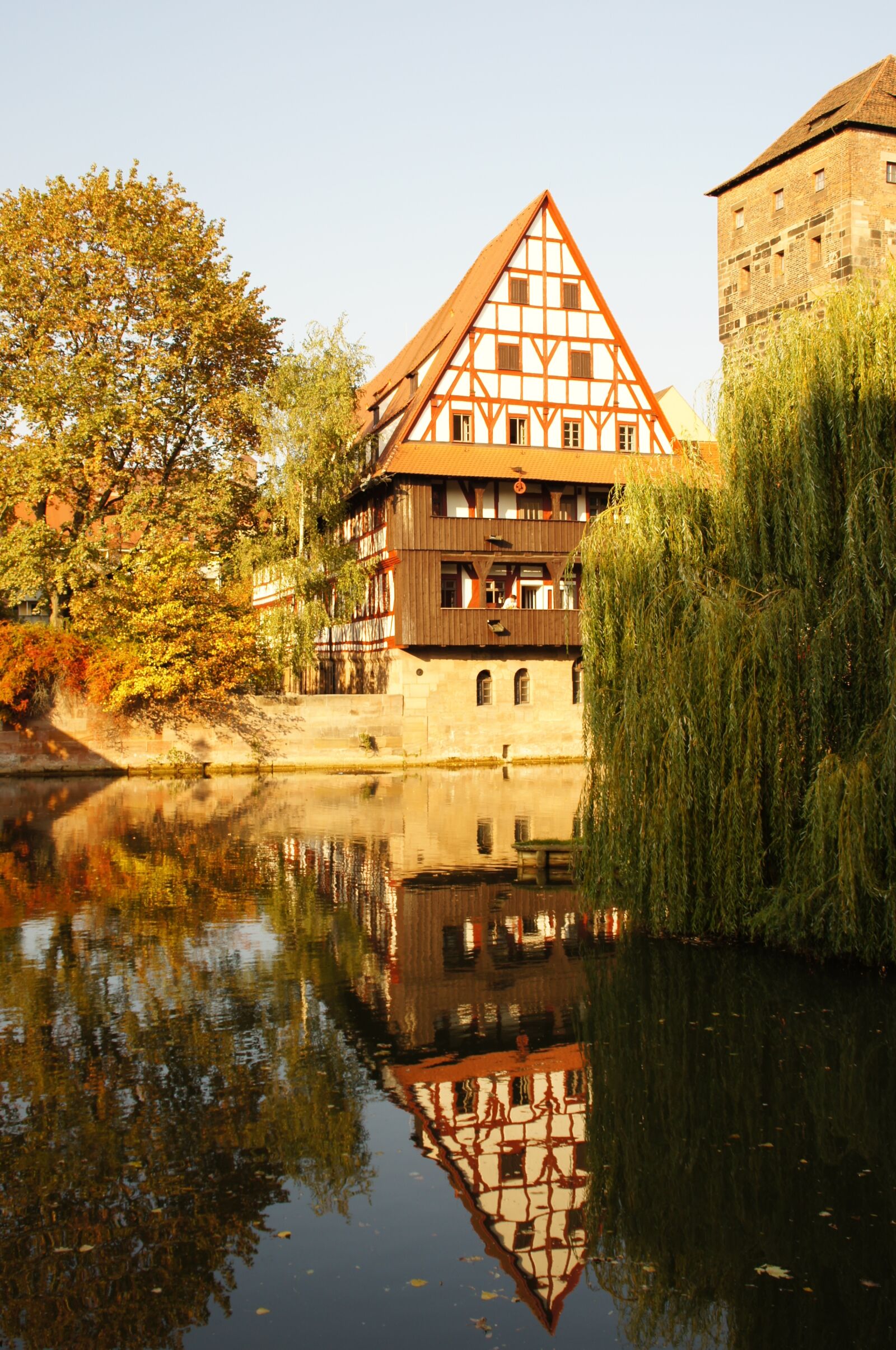 Sony SLT-A55 (SLT-A55V) sample photo. Nuremberg, pegnitz, historic center photography