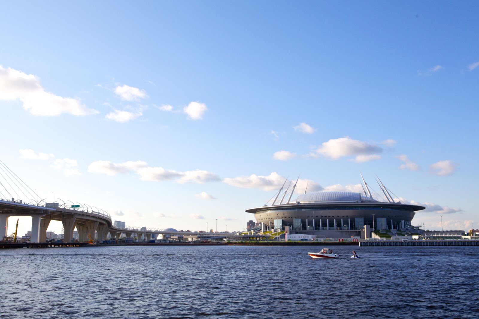 Canon EOS 5D Mark II sample photo. Stadium, zenit arena, bridge photography