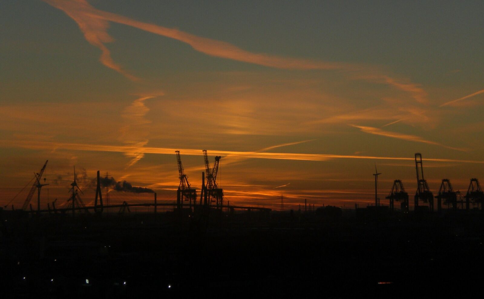 CASIO EX-Z77 sample photo. Industry, hamburg, abendstimmung photography