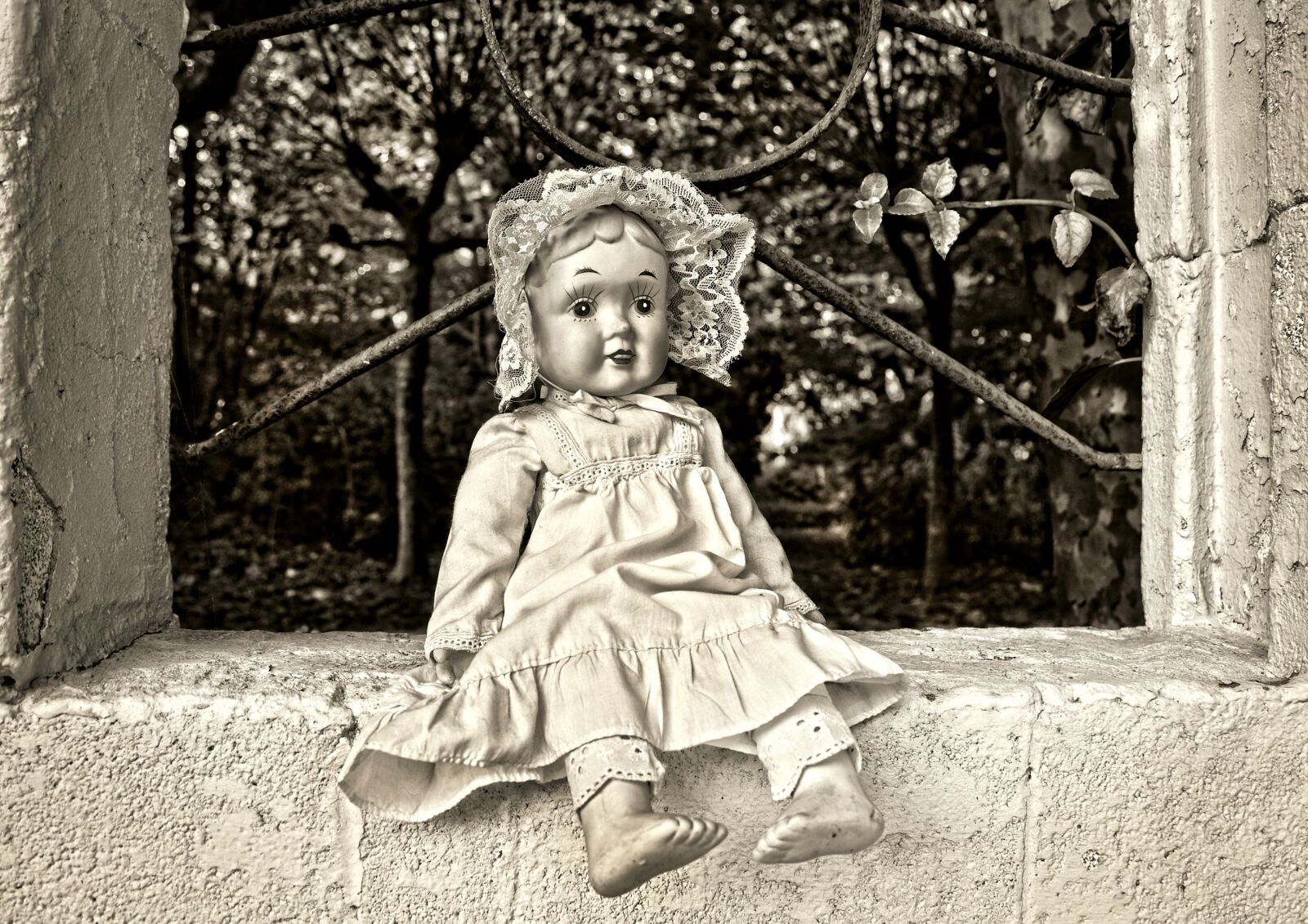 Nikon D90 sample photo. Doll, porcelain doll, vintage photography