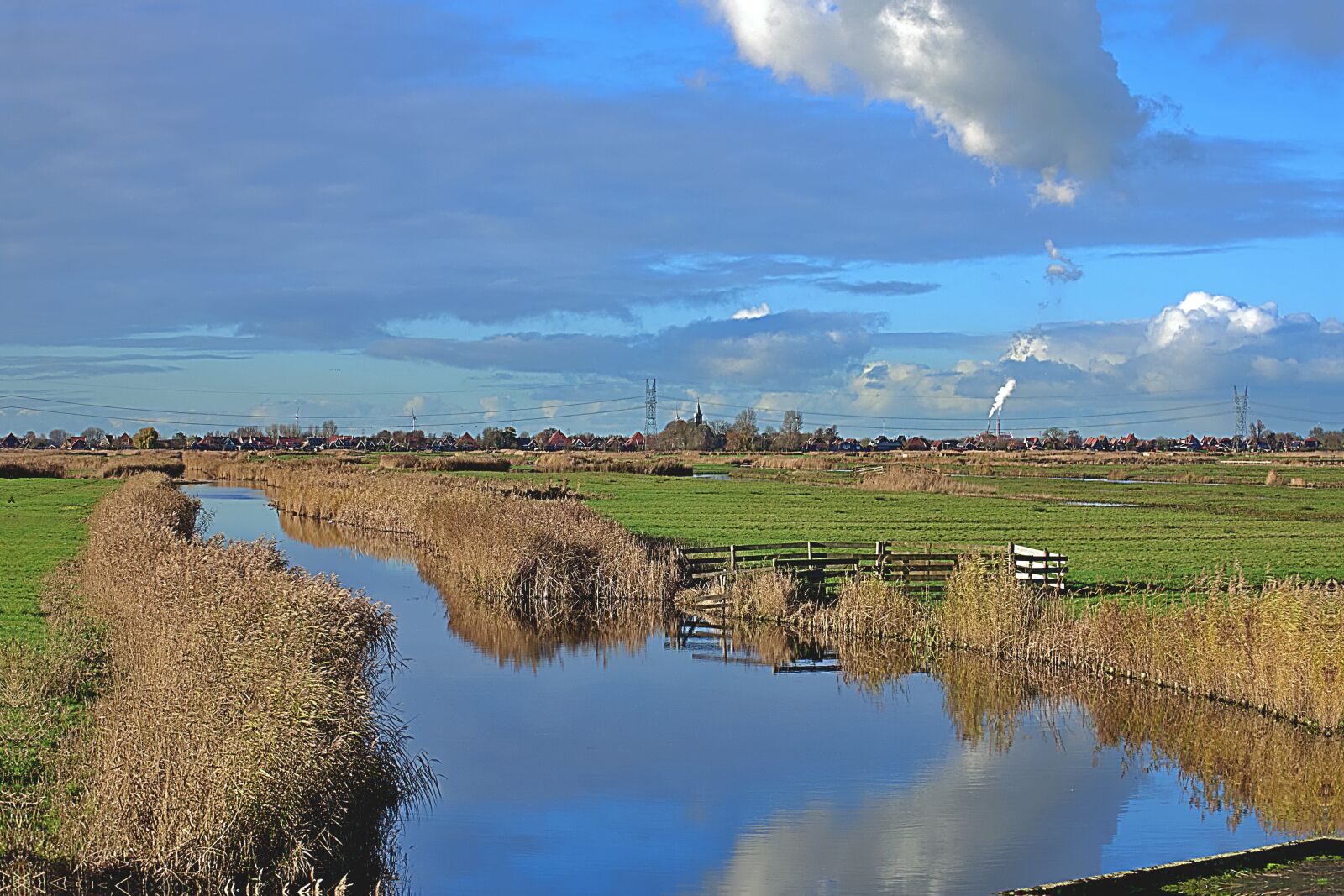 Sony Cyber-shot DSC-RX10 IV sample photo. Fencing polder, air, reflection photography