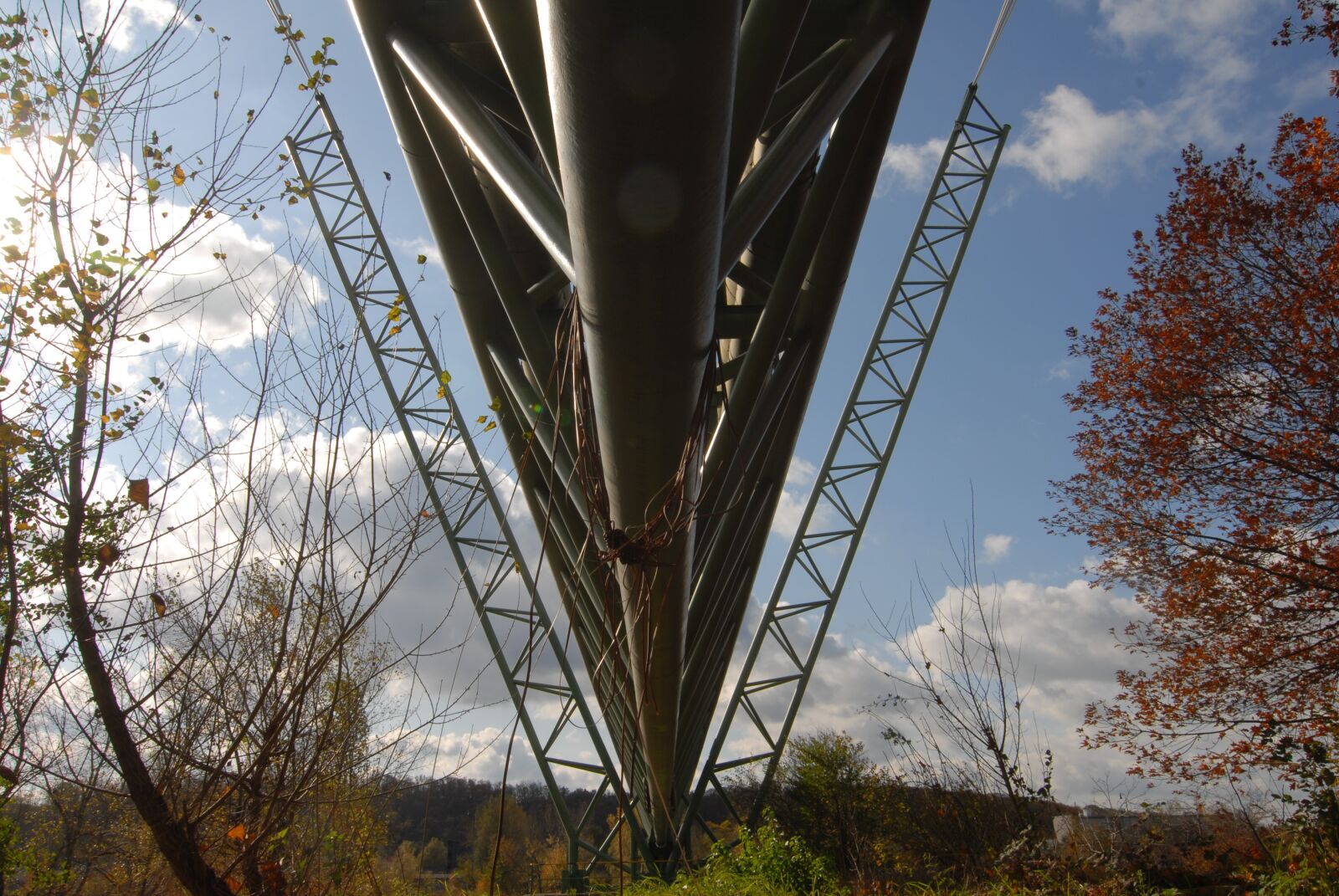 Nikon D200 sample photo. Metal construction, pipe, industry photography