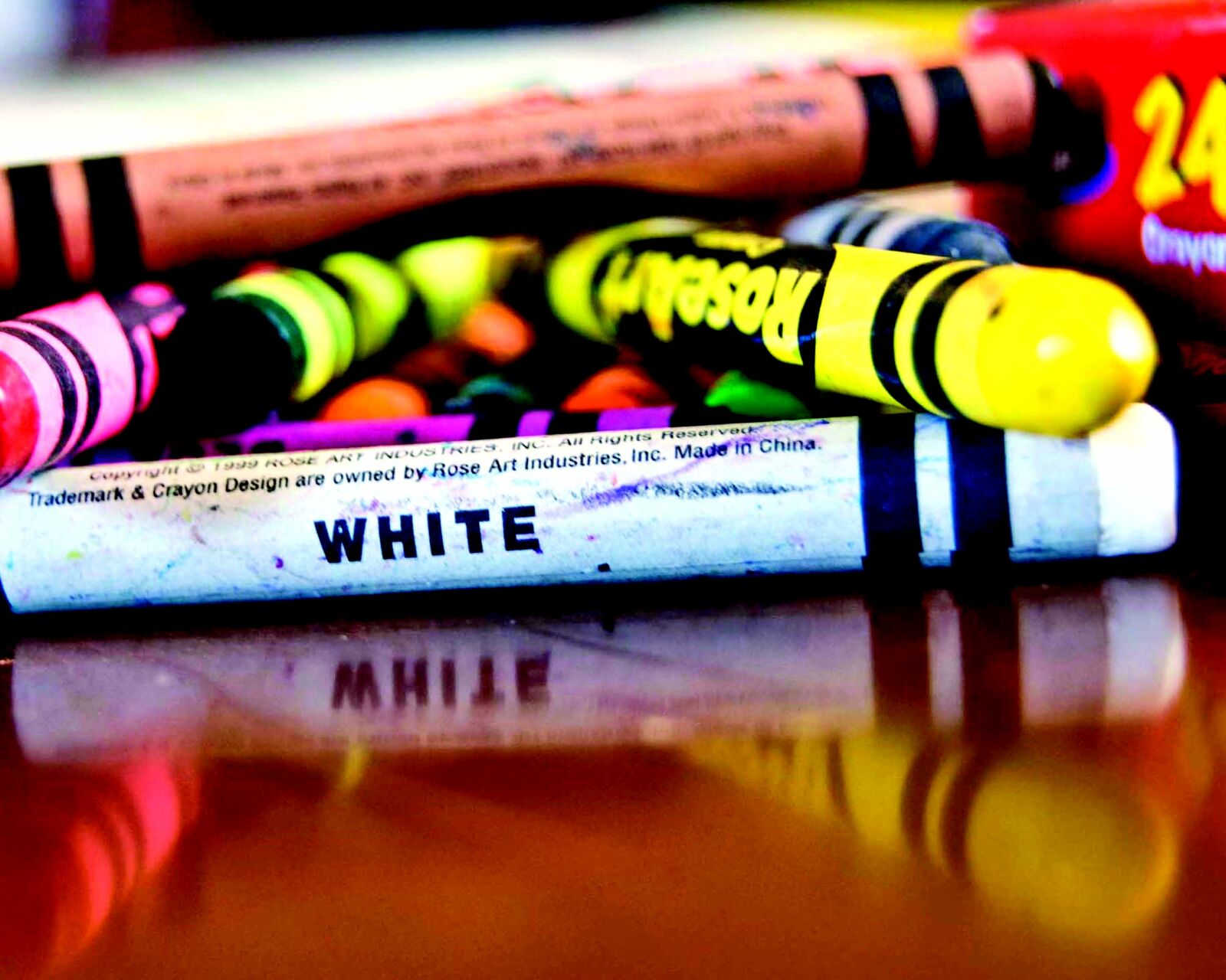Nikon D40 sample photo. Crayons, white, color photography