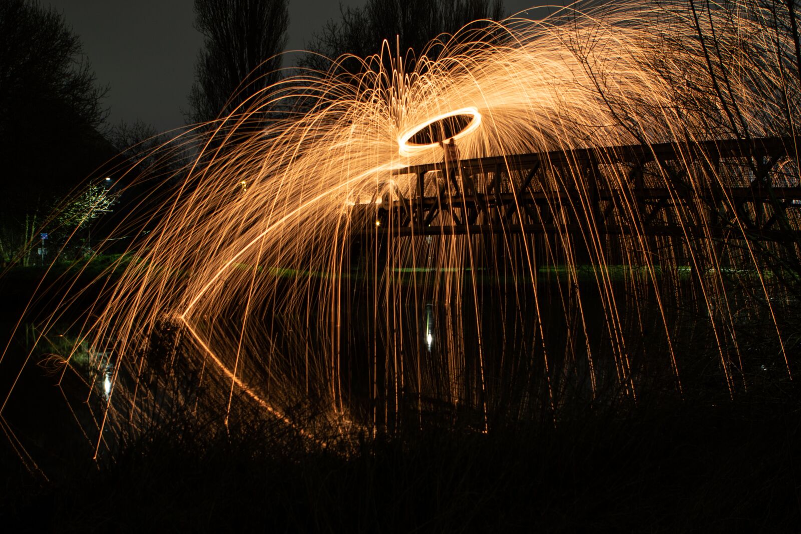Canon EOS 7D Mark II + Canon EF 24-70mm F2.8L USM sample photo. Steel wool, fire circle photography