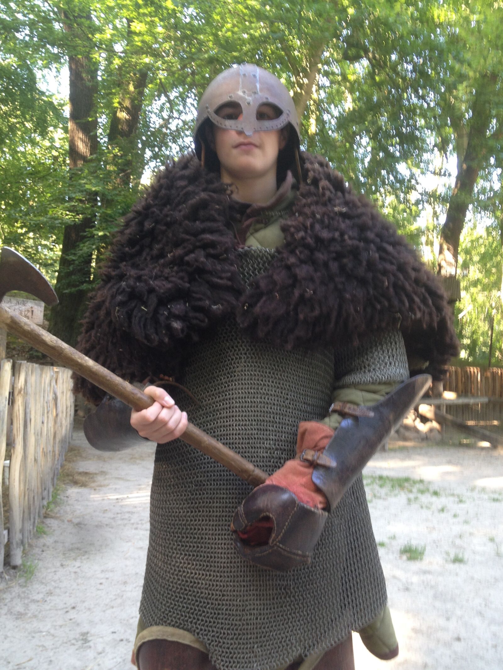 iPhone 4S back camera 4.28mm f/2.4 sample photo. Warrior, reenactment, viking photography
