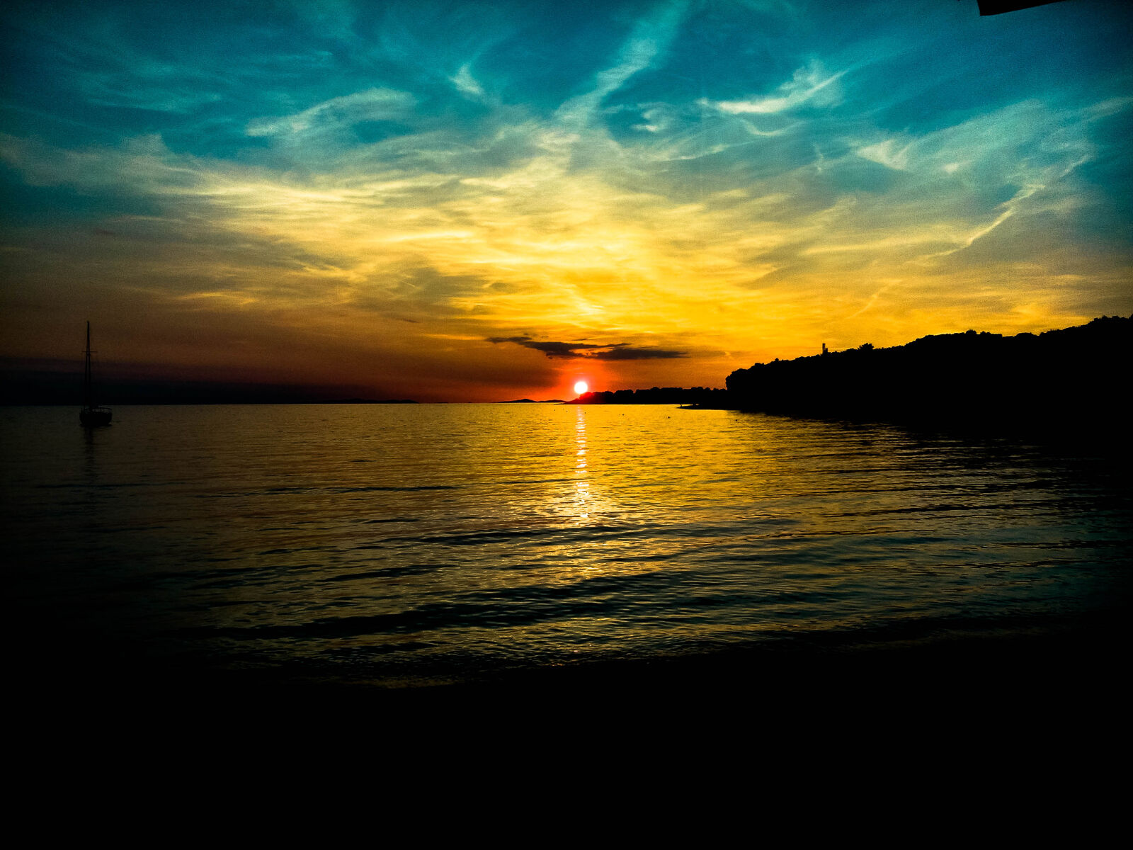Sony Xperia L sample photo. Beach, sea, sunset photography