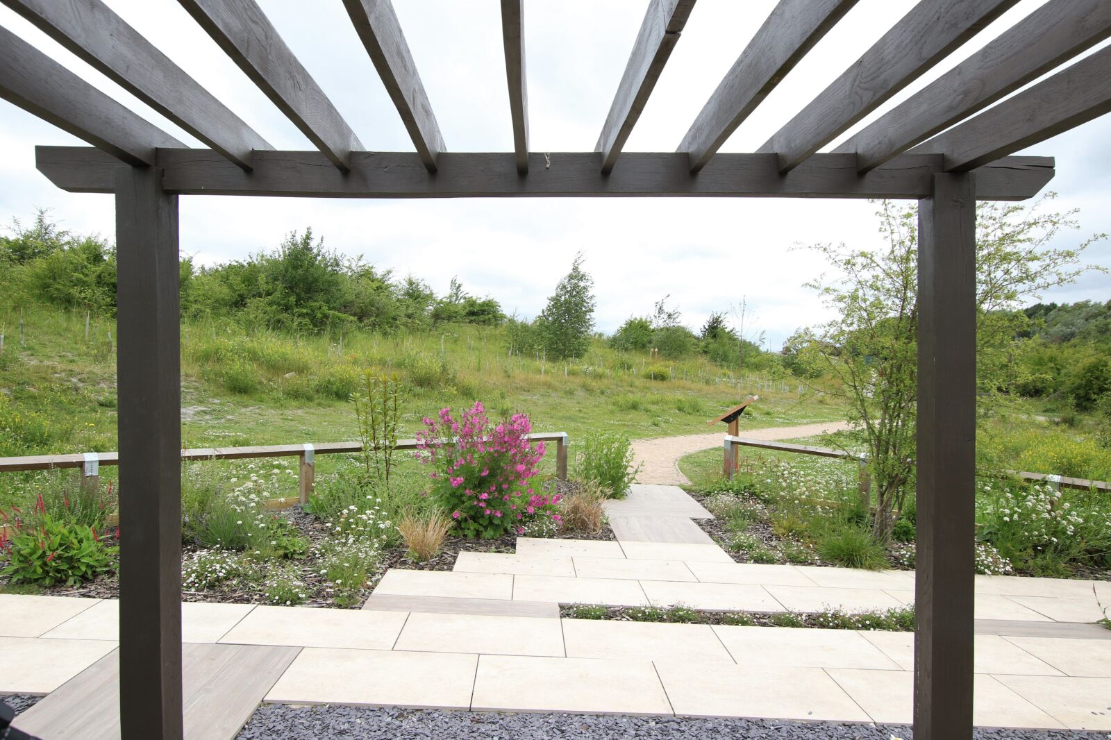 Canon EOS 7D Mark II sample photo. Wood, pergola, truss photography