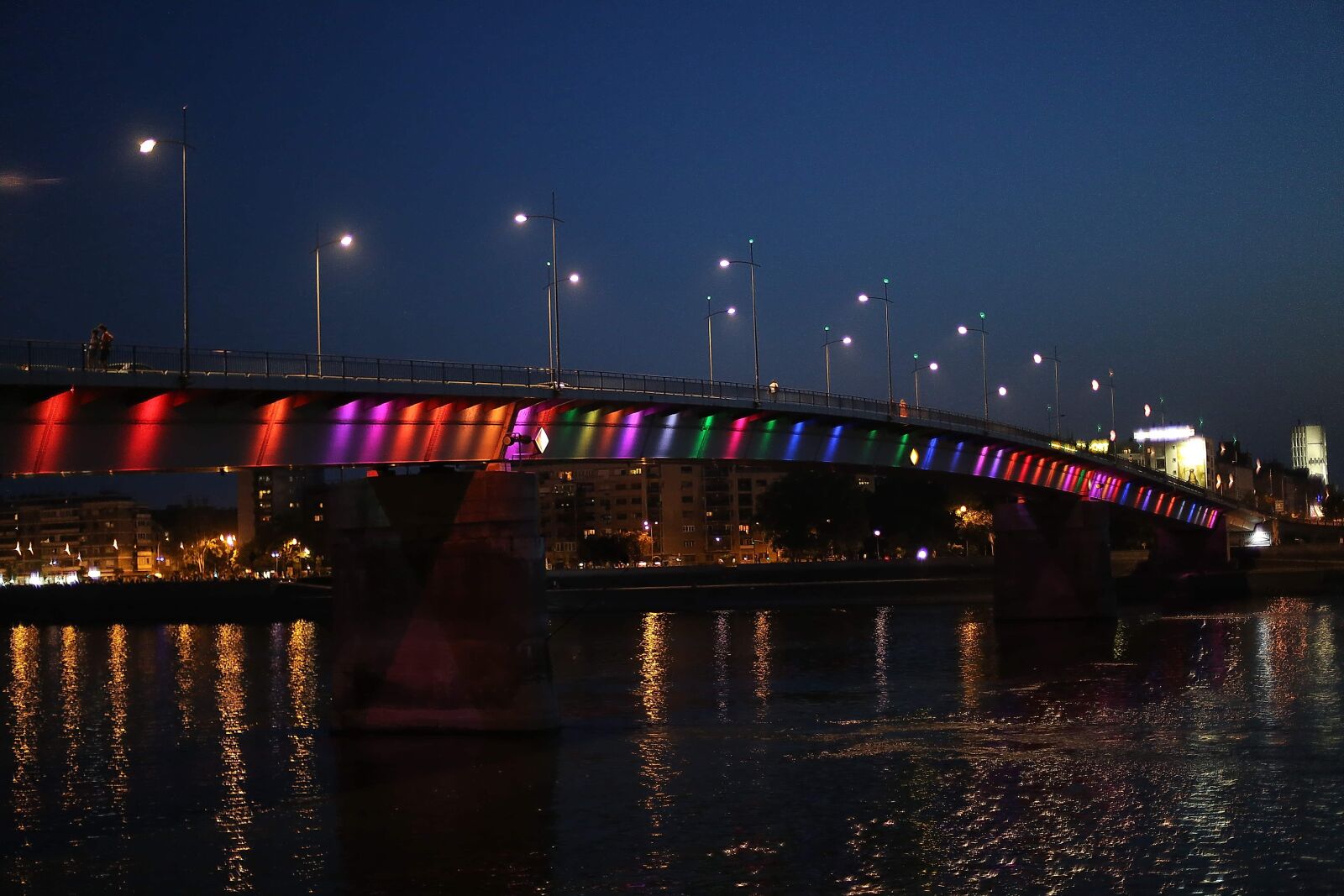 Canon EOS 6D + Canon EF 50mm F1.4 USM sample photo. Rainbow, evening, bridge, water photography