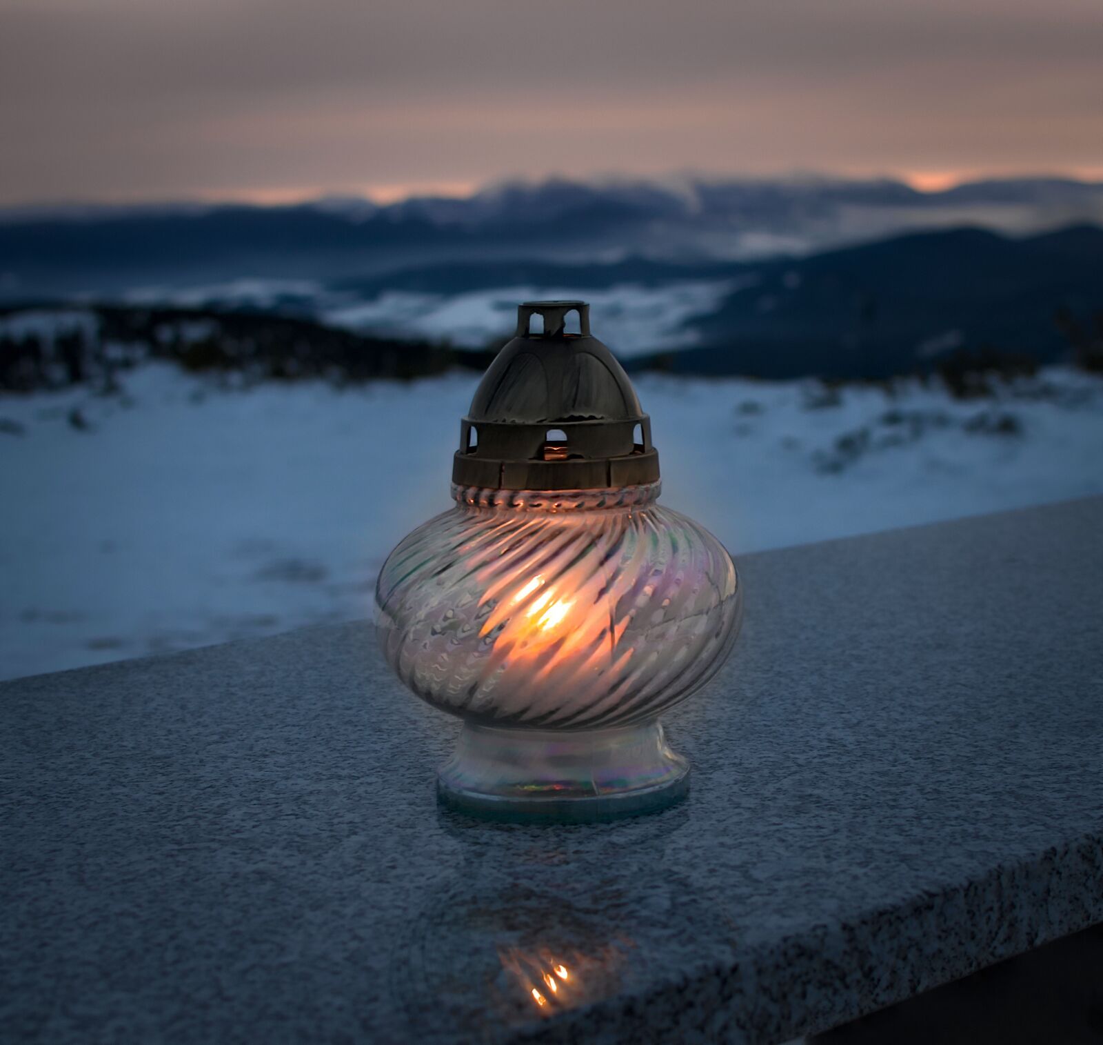 Nikon D7000 sample photo. Candle, mountains, evening photography