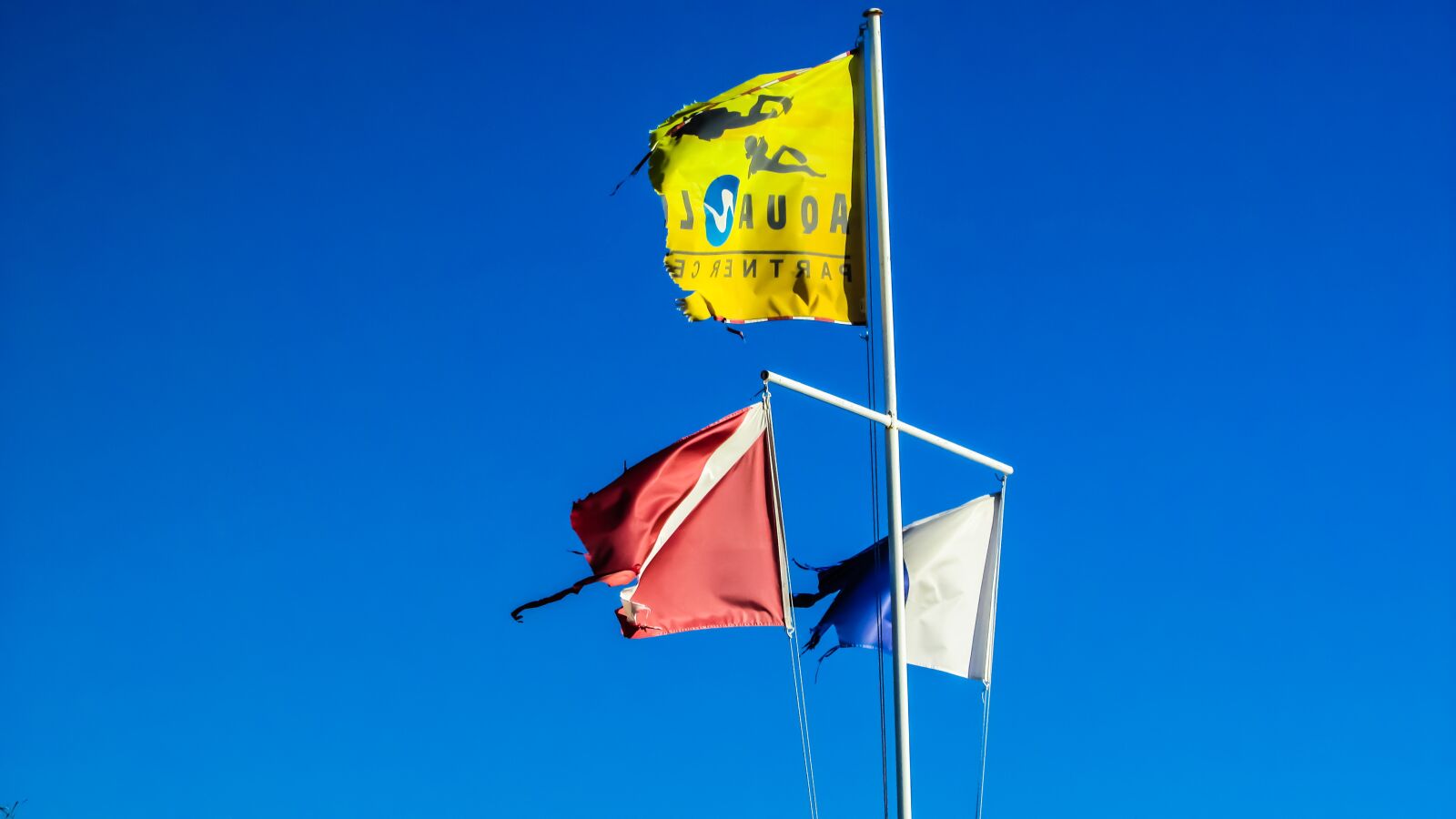 Canon PowerShot SX400 IS sample photo. Flags, navigation flags, worn photography