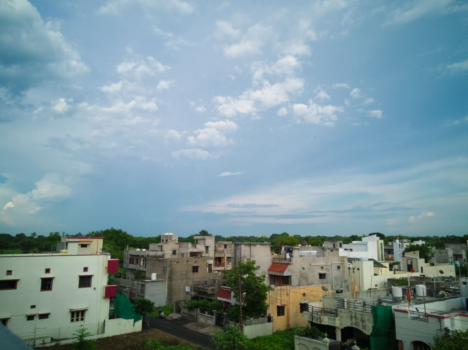 HUAWEI Honor 8x sample photo. Top view, town building photography